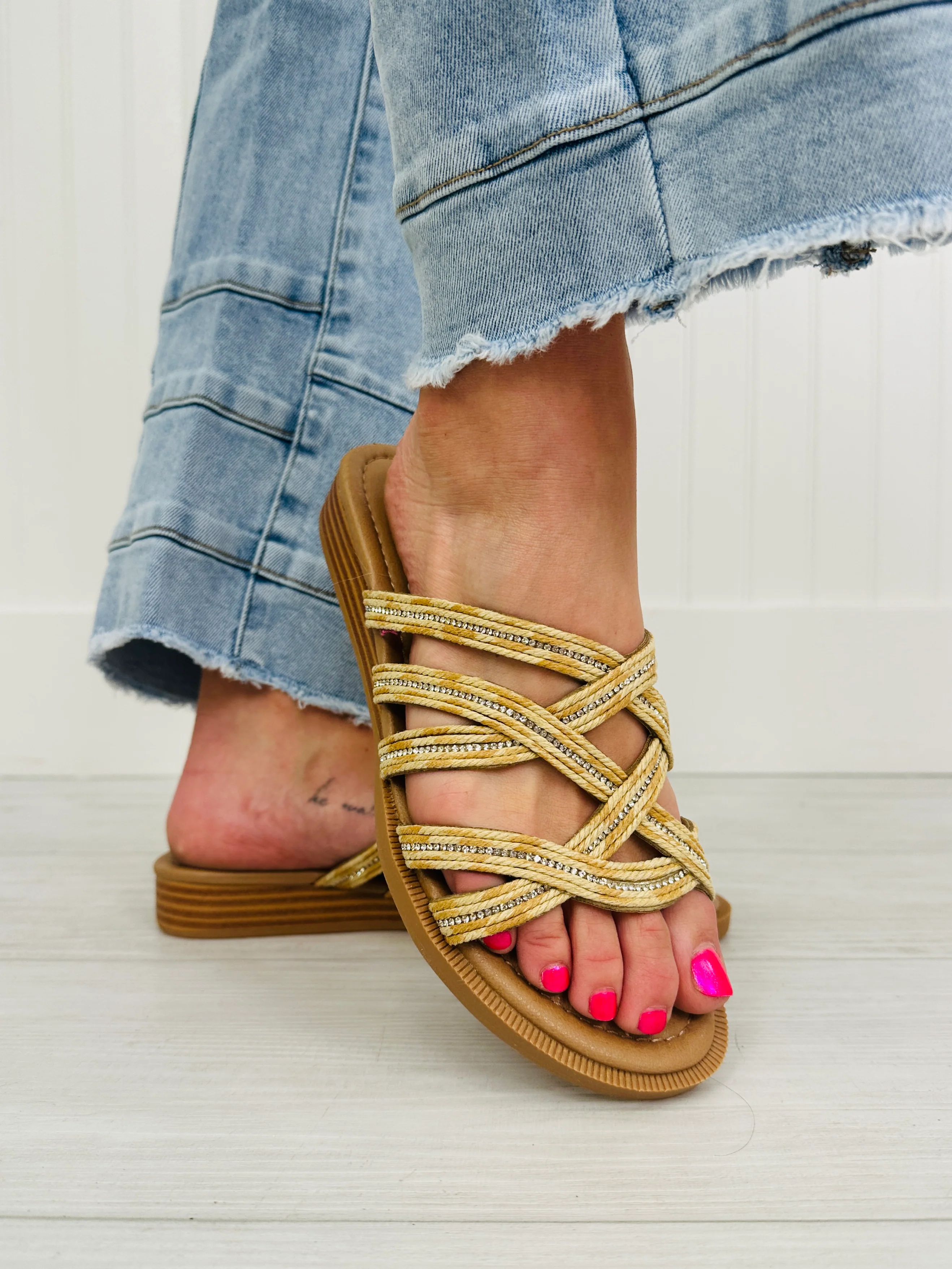Braided Comfort Sandals In Natural - Image 4