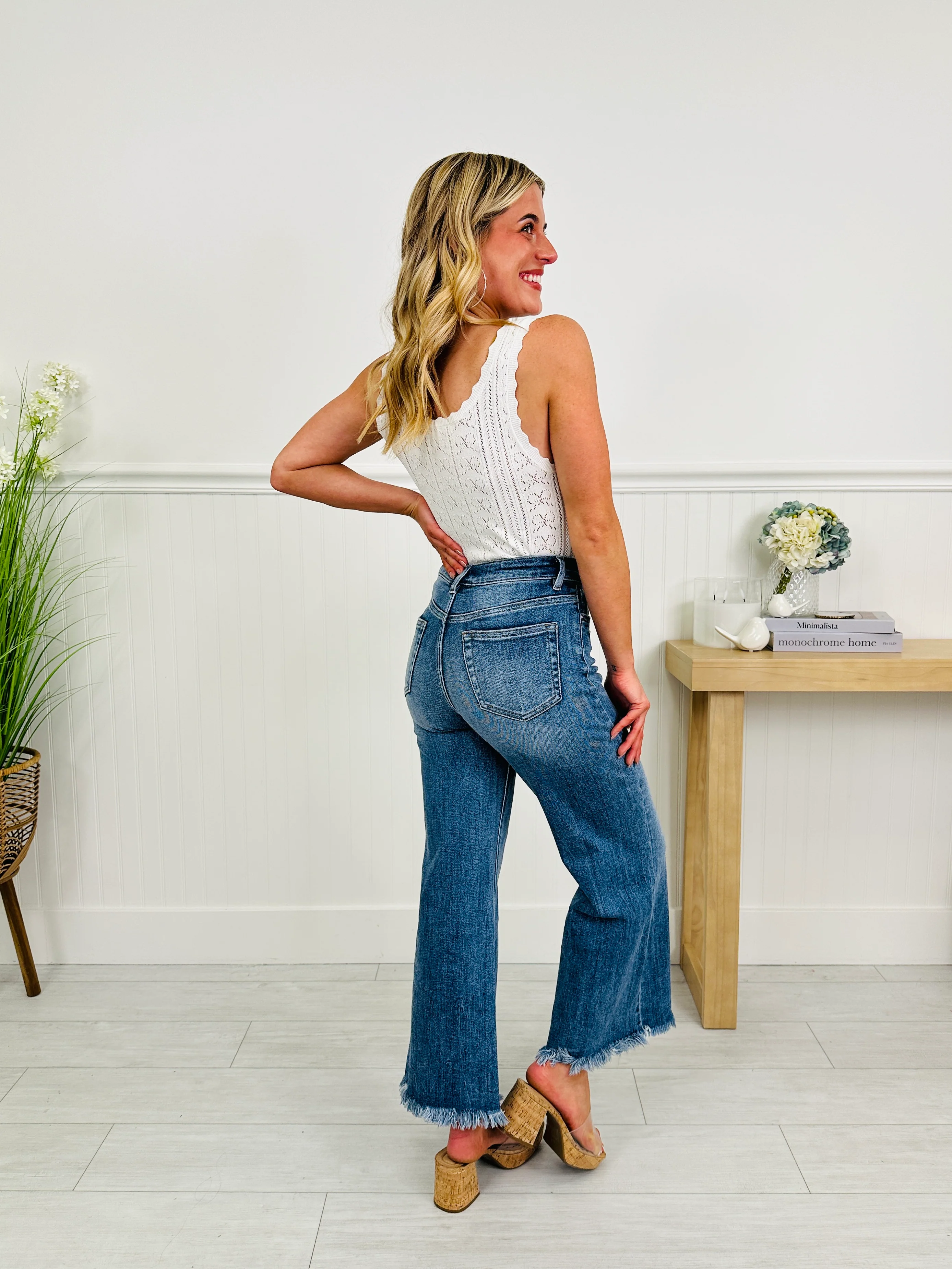 Can't Get Enough Cropped Wide Leg Tummy Control Jeans - Image 7