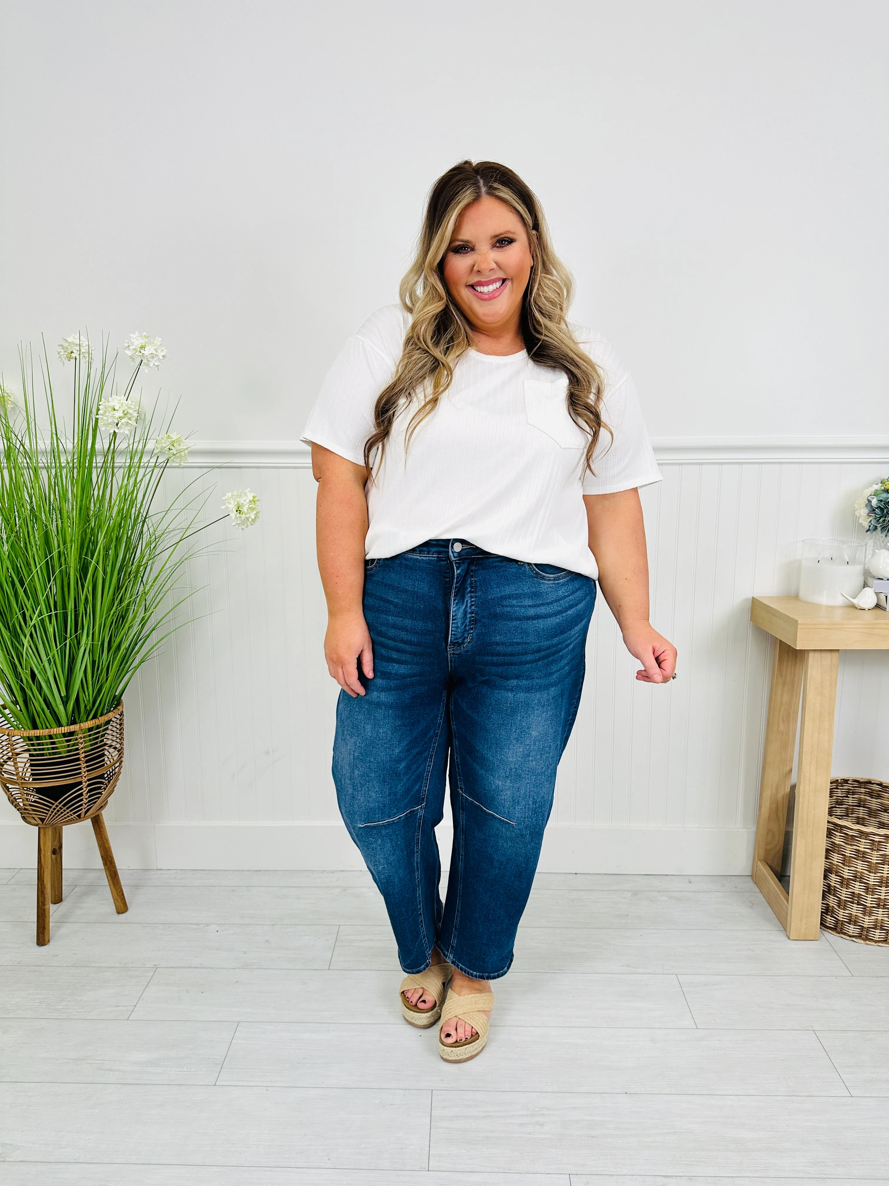 Carefully Curved Slim Barrel Jeans with Tummy Control - Image 15
