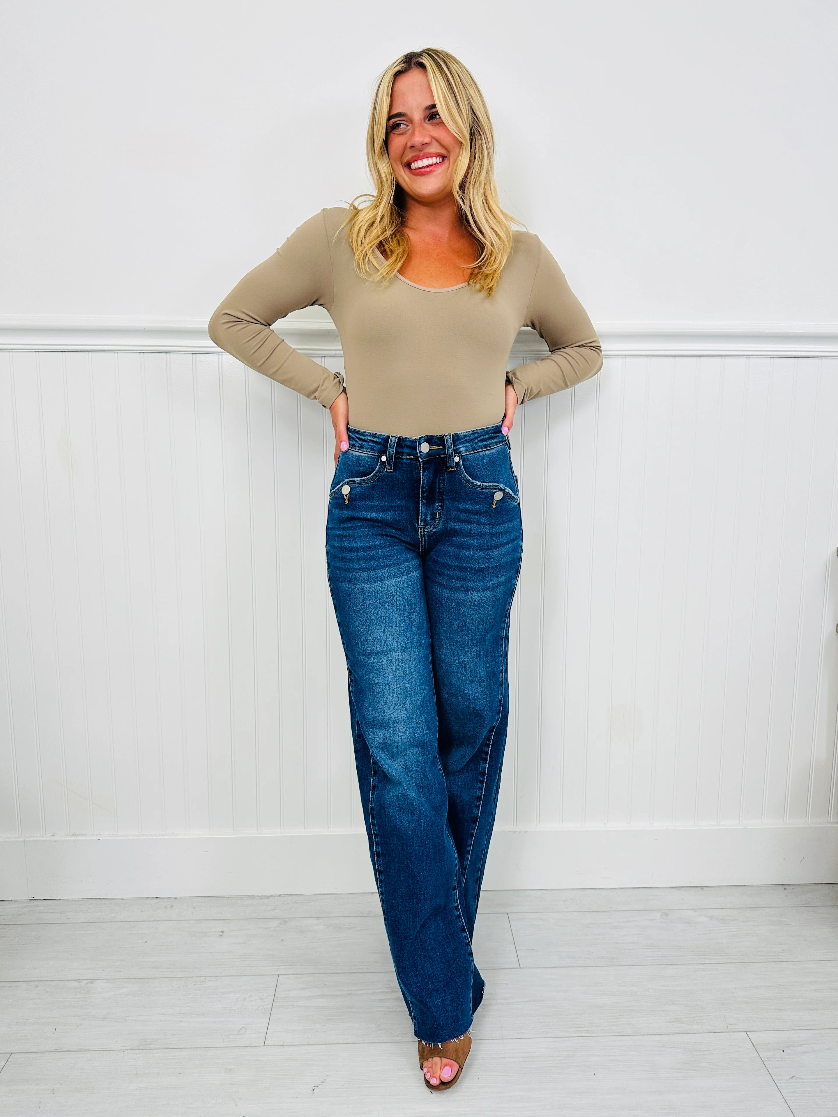 Caught Your Attention Straight Tummy Control Jeans - Image 12