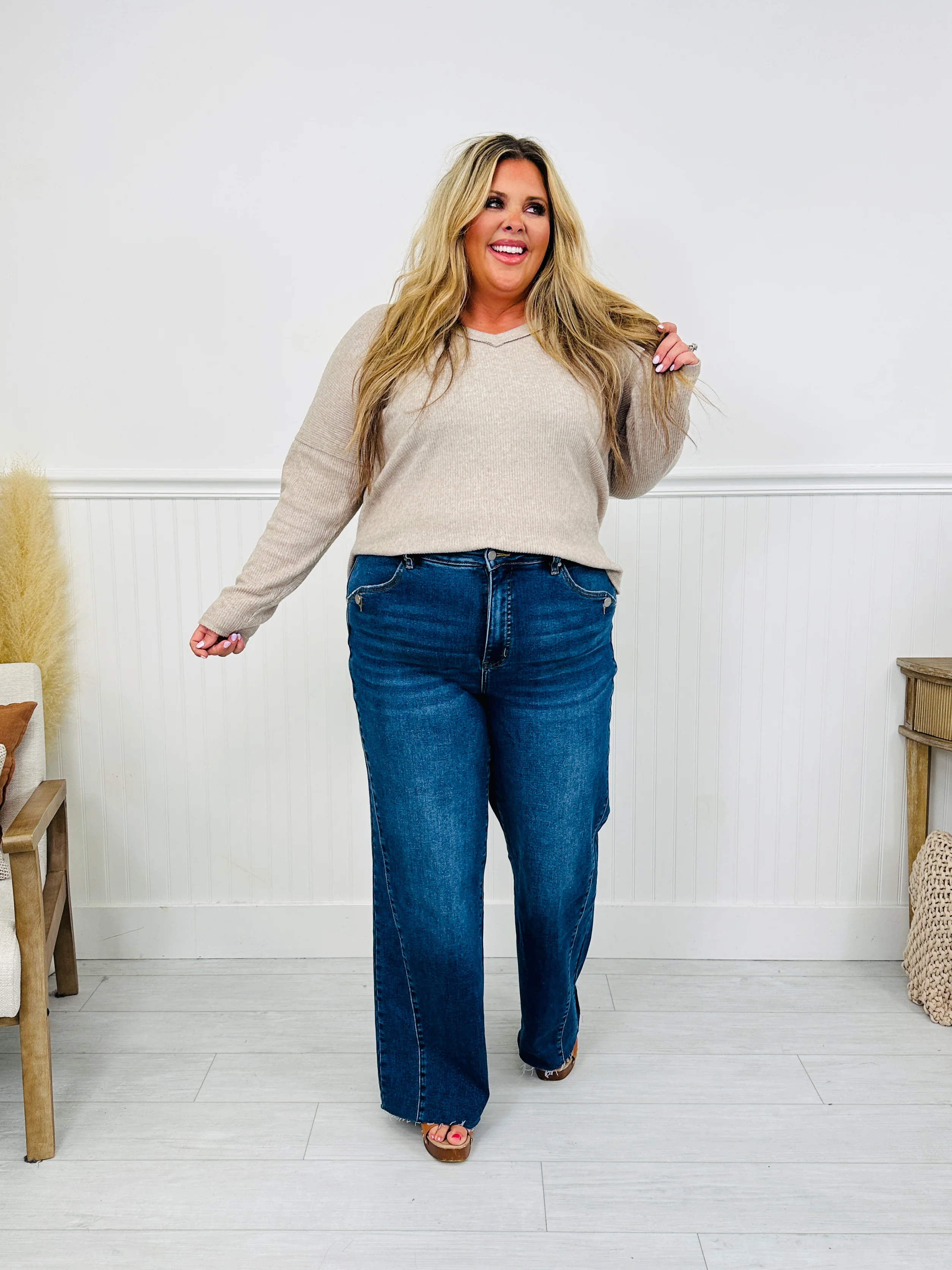 Caught Your Attention Straight Tummy Control Jeans - Image 15