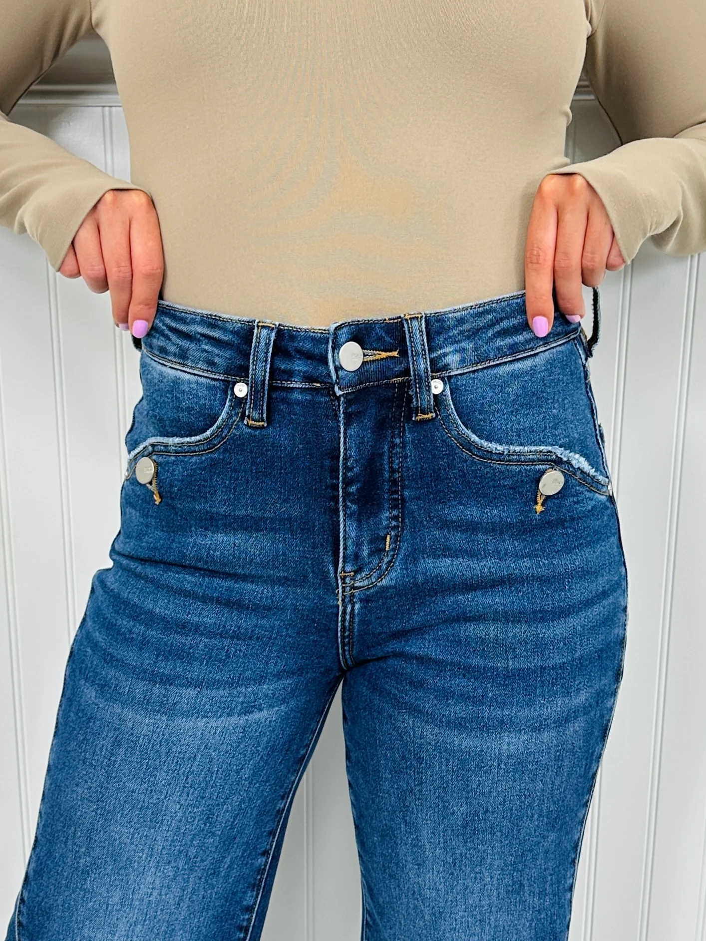 Caught Your Attention Straight Tummy Control Jeans - Image 9