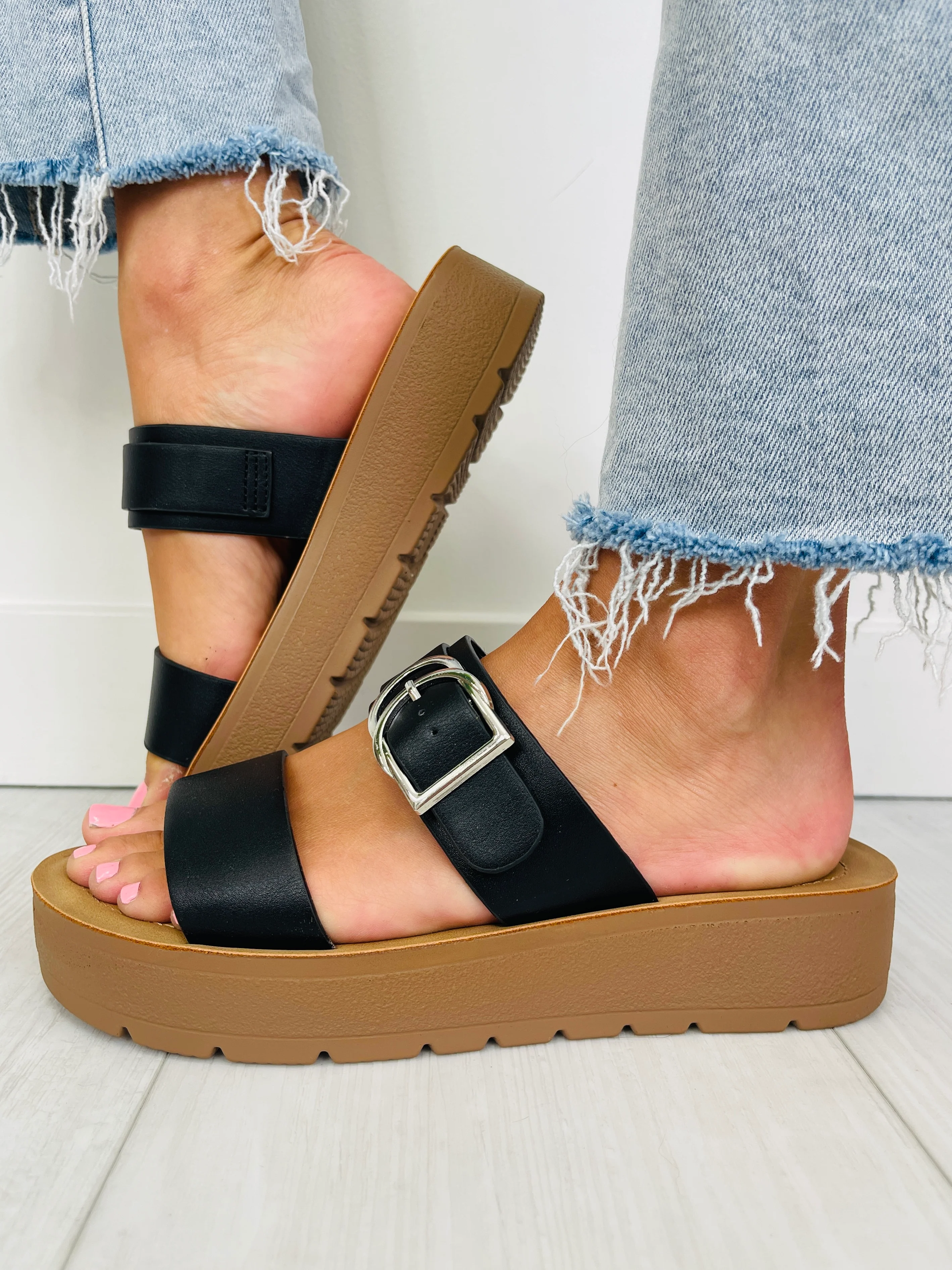 Classic Comforts Sandals In Black - Image 2