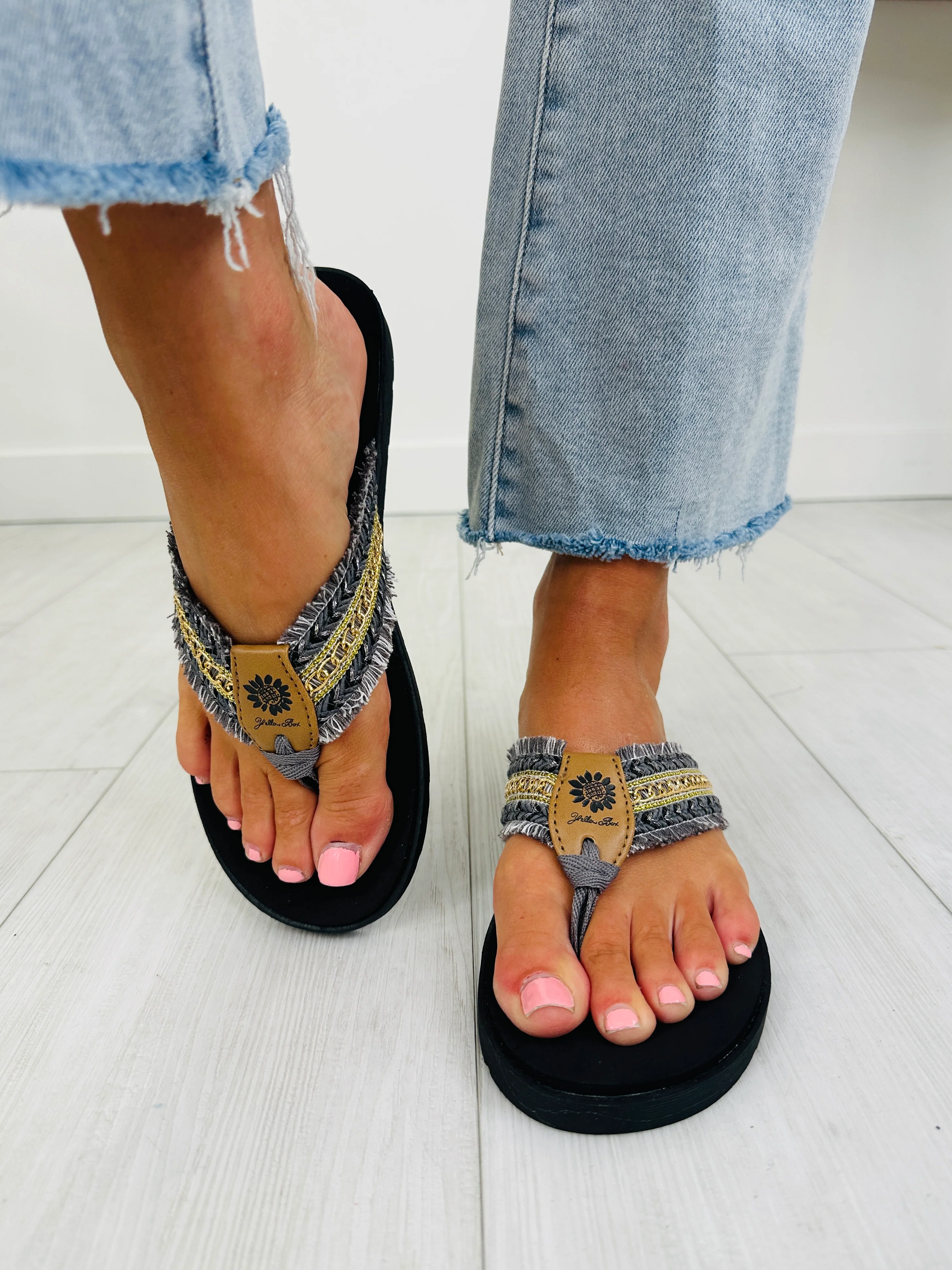 Coastline Couture Flip Flops In Black - Image 2