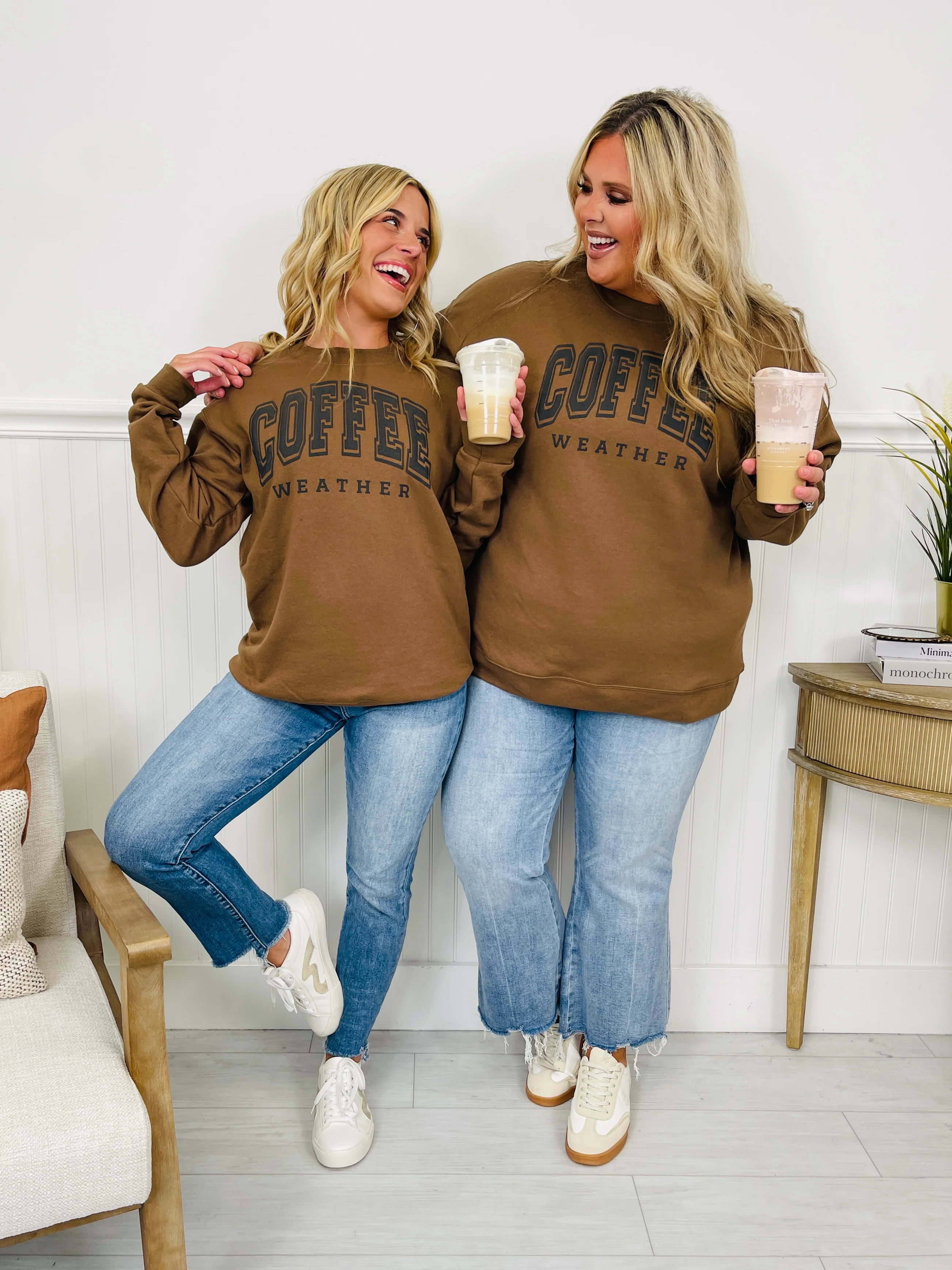 Coffee Weather Crewneck Sweatshirt in Chocolate - Image 11