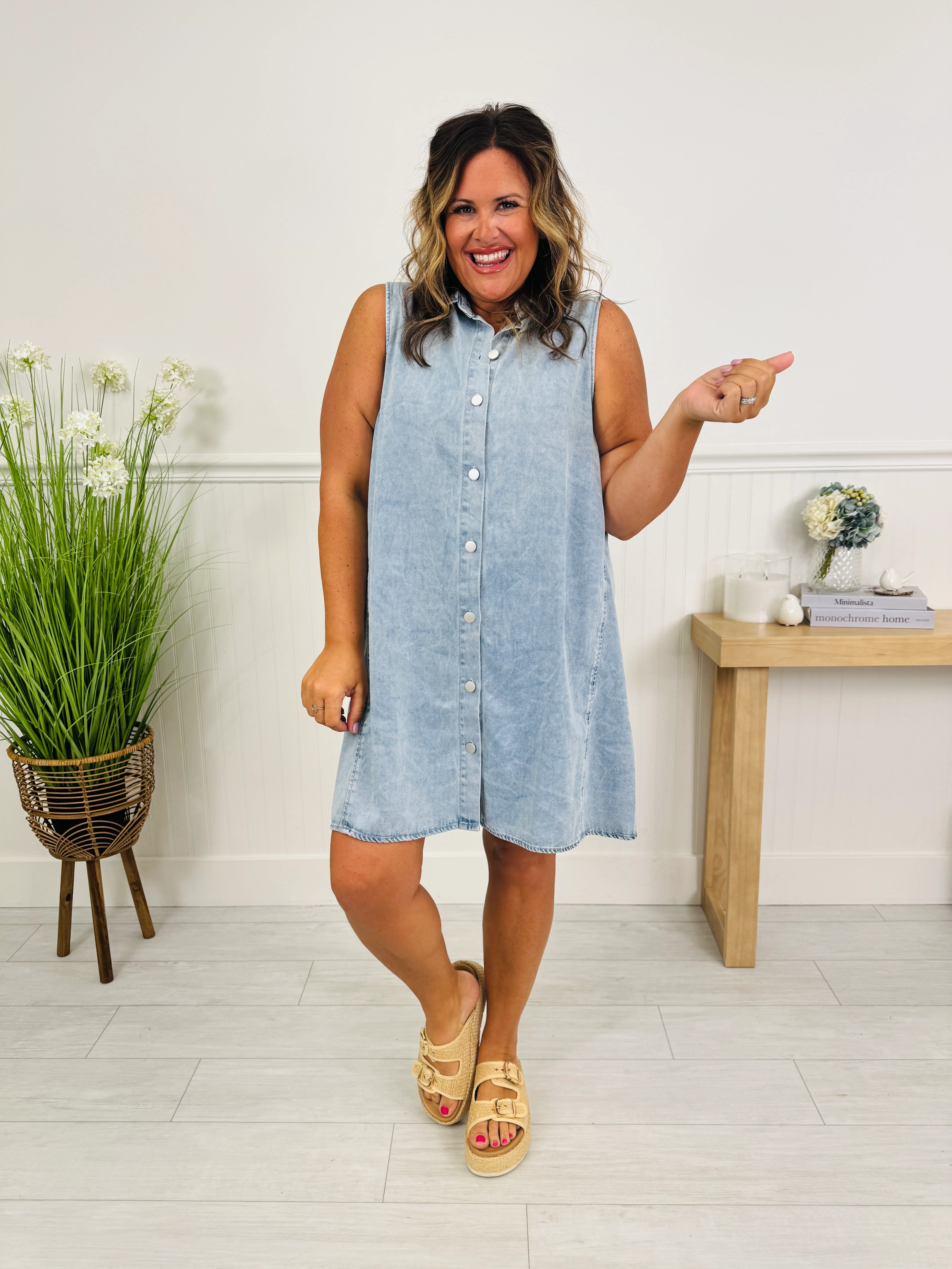 Denim Destination Shift Dress - Image 6