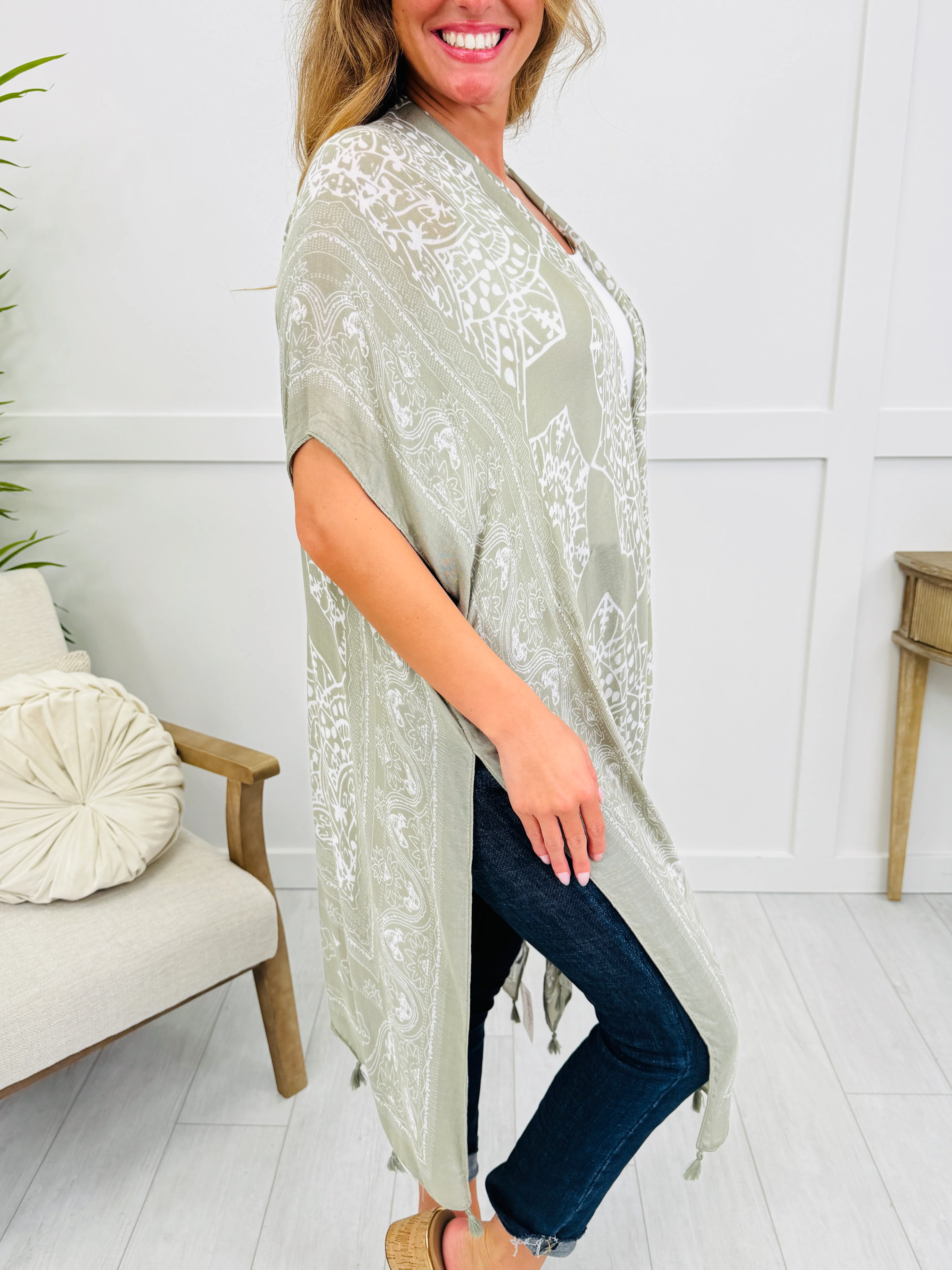 Endless Summer Kimono In Olive - Image 3