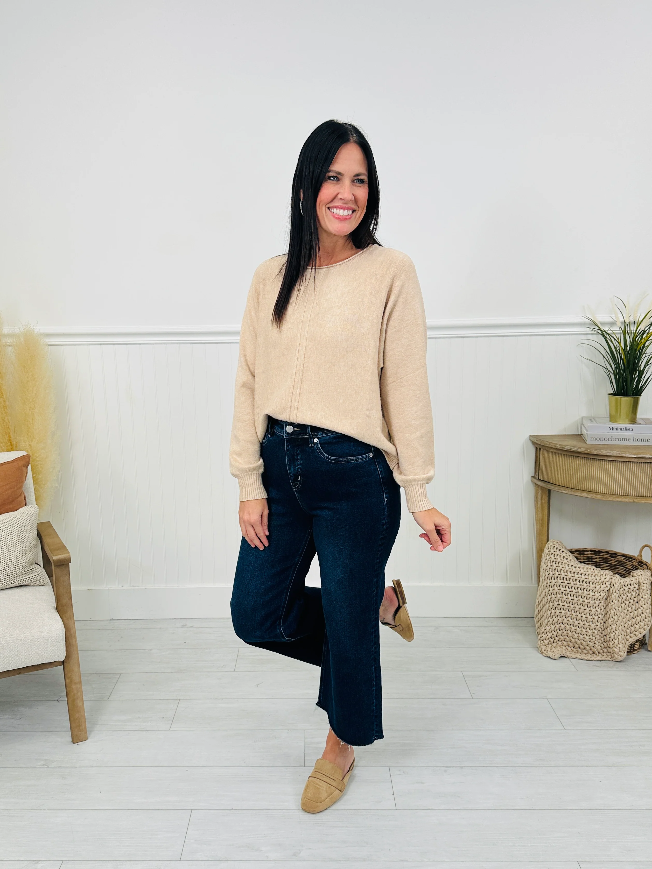 Fall Into Place Tummy Control Wide Leg Crop Jeans - Image 18