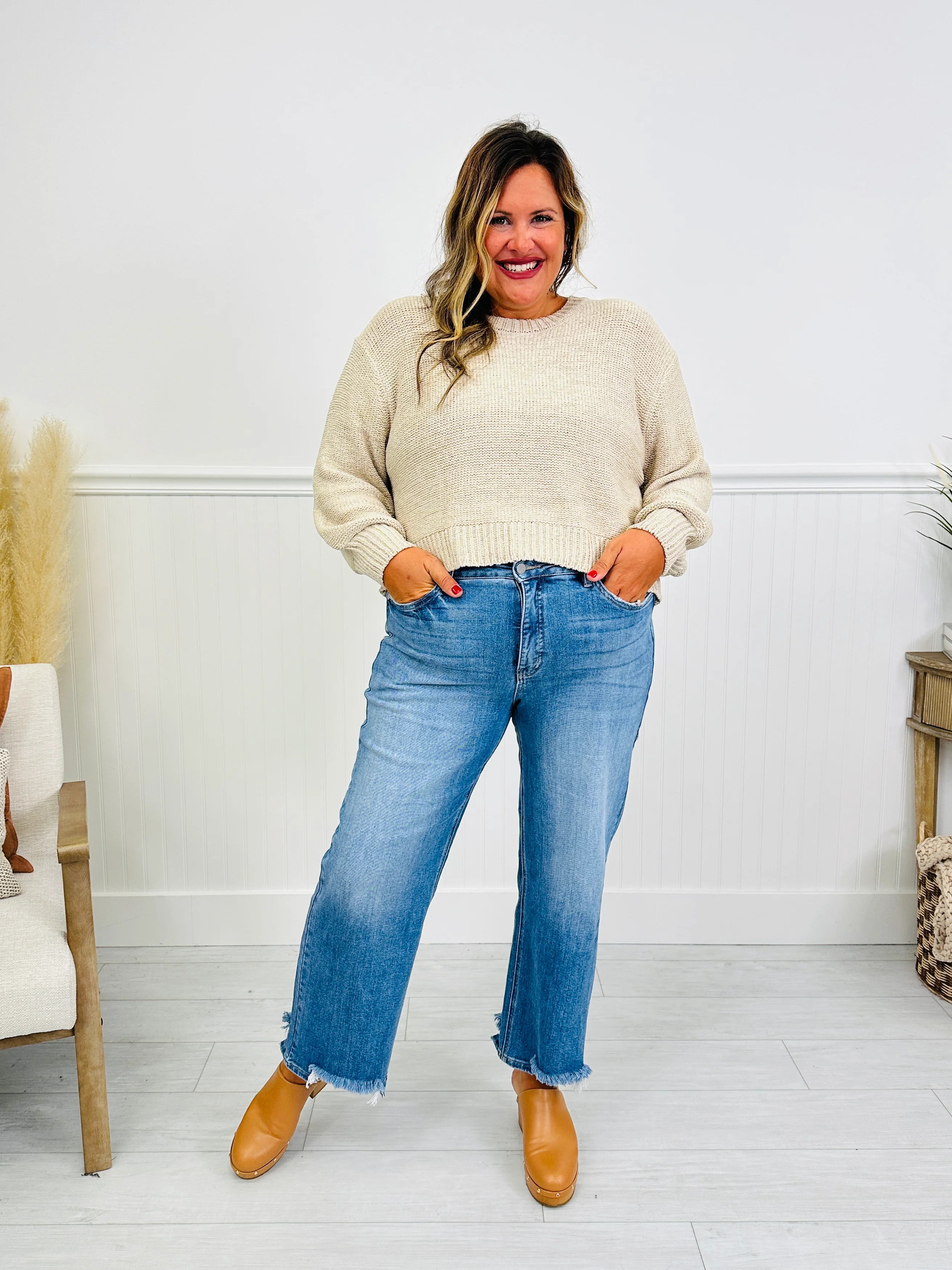 Fashionably Late Straight Tummy Control Jeans - Image 13