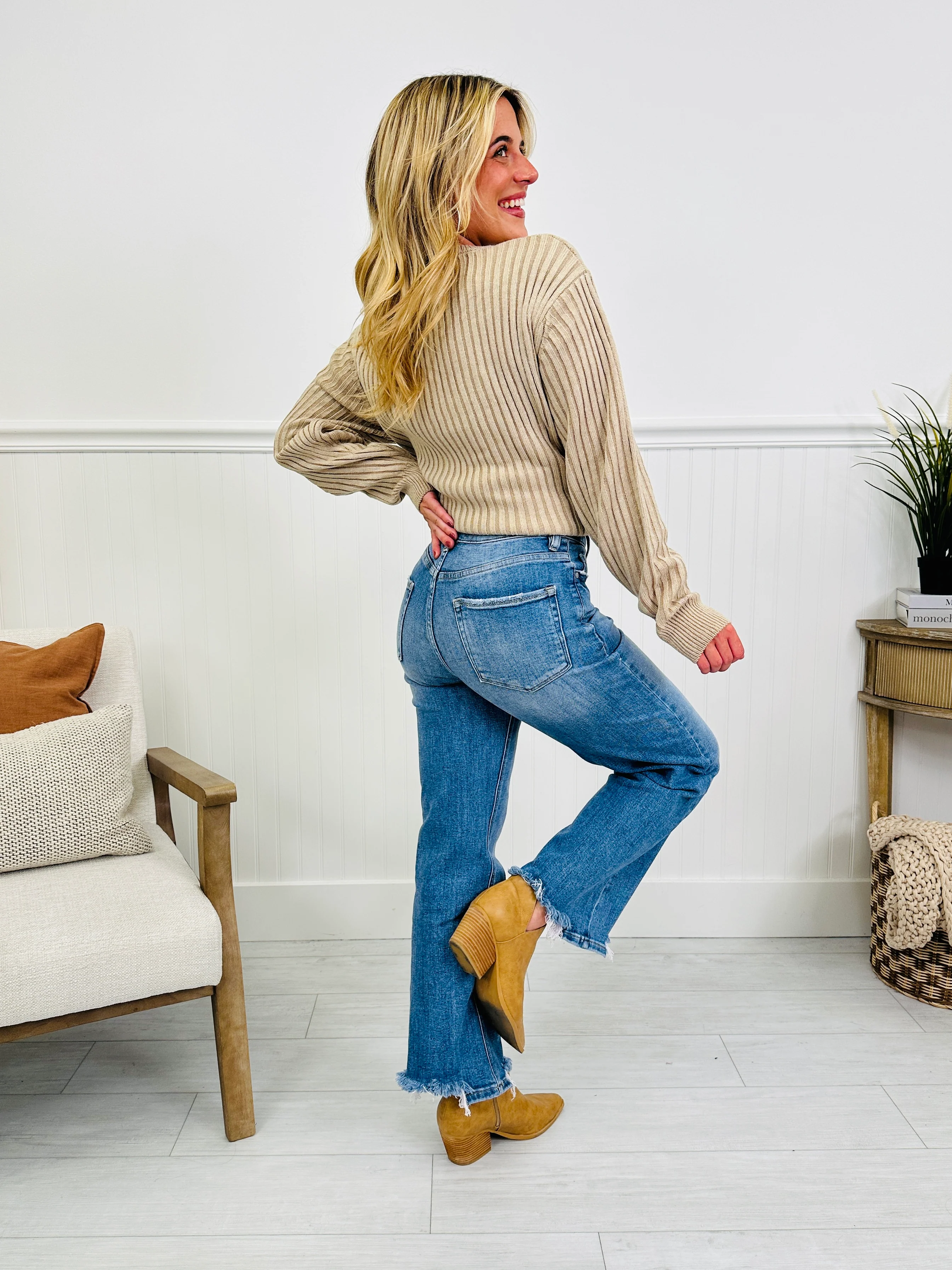 Fashionably Late Straight Tummy Control Jeans - Image 6