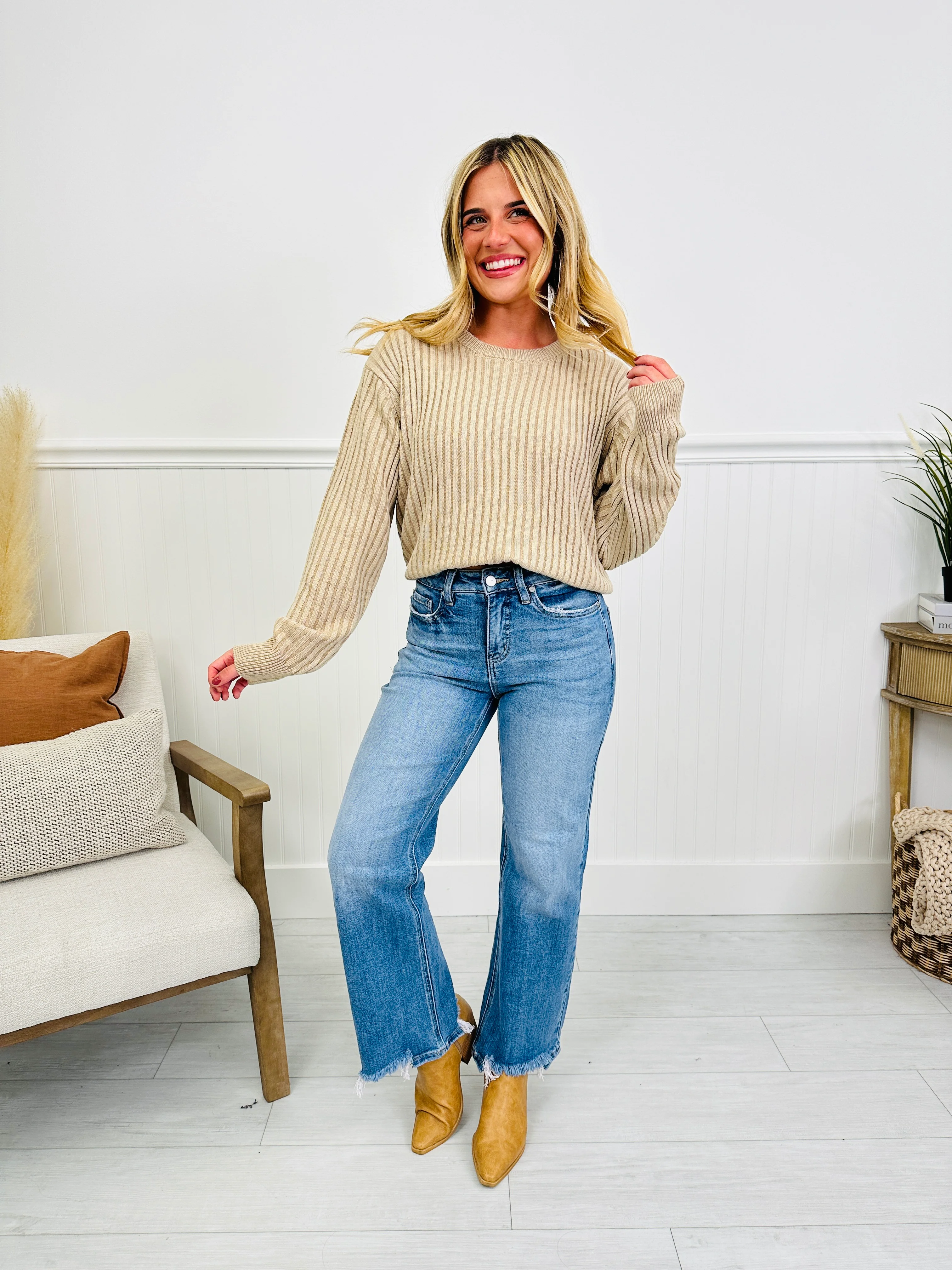 Fashionably Late Straight Tummy Control Jeans - Image 8