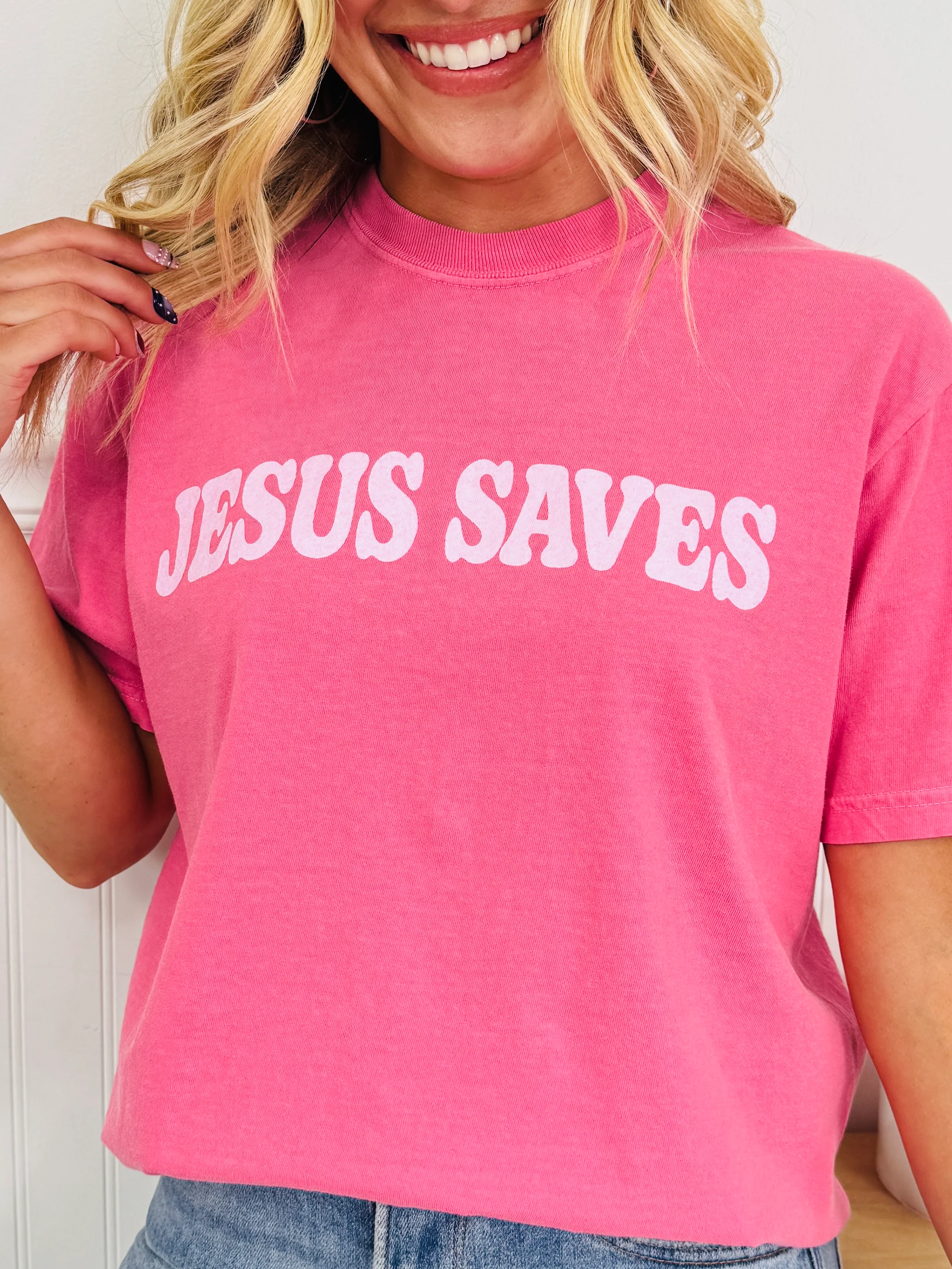 Jesus Saves Graphic Tee - Image 4