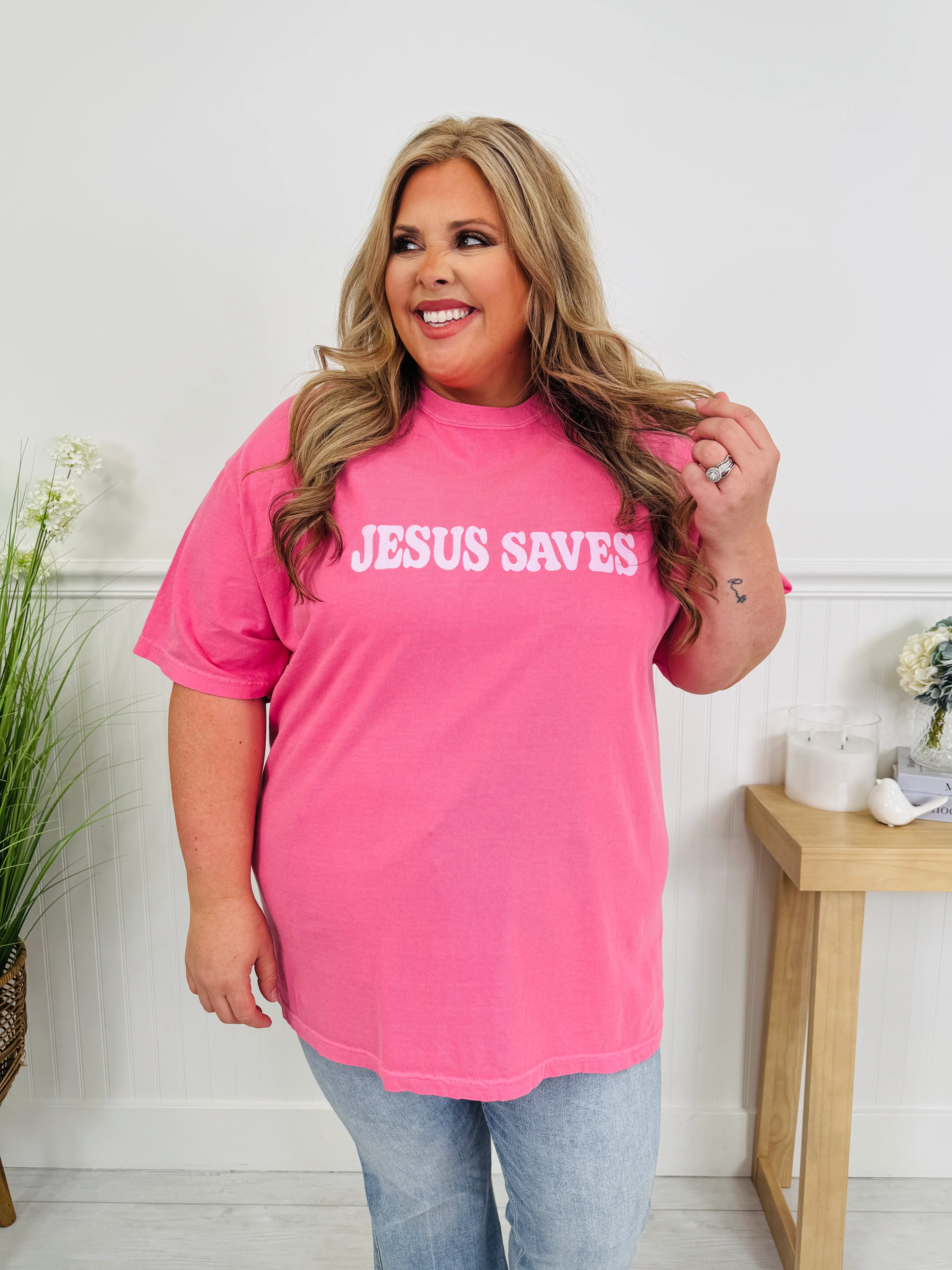 Jesus Saves Graphic Tee - Image 8