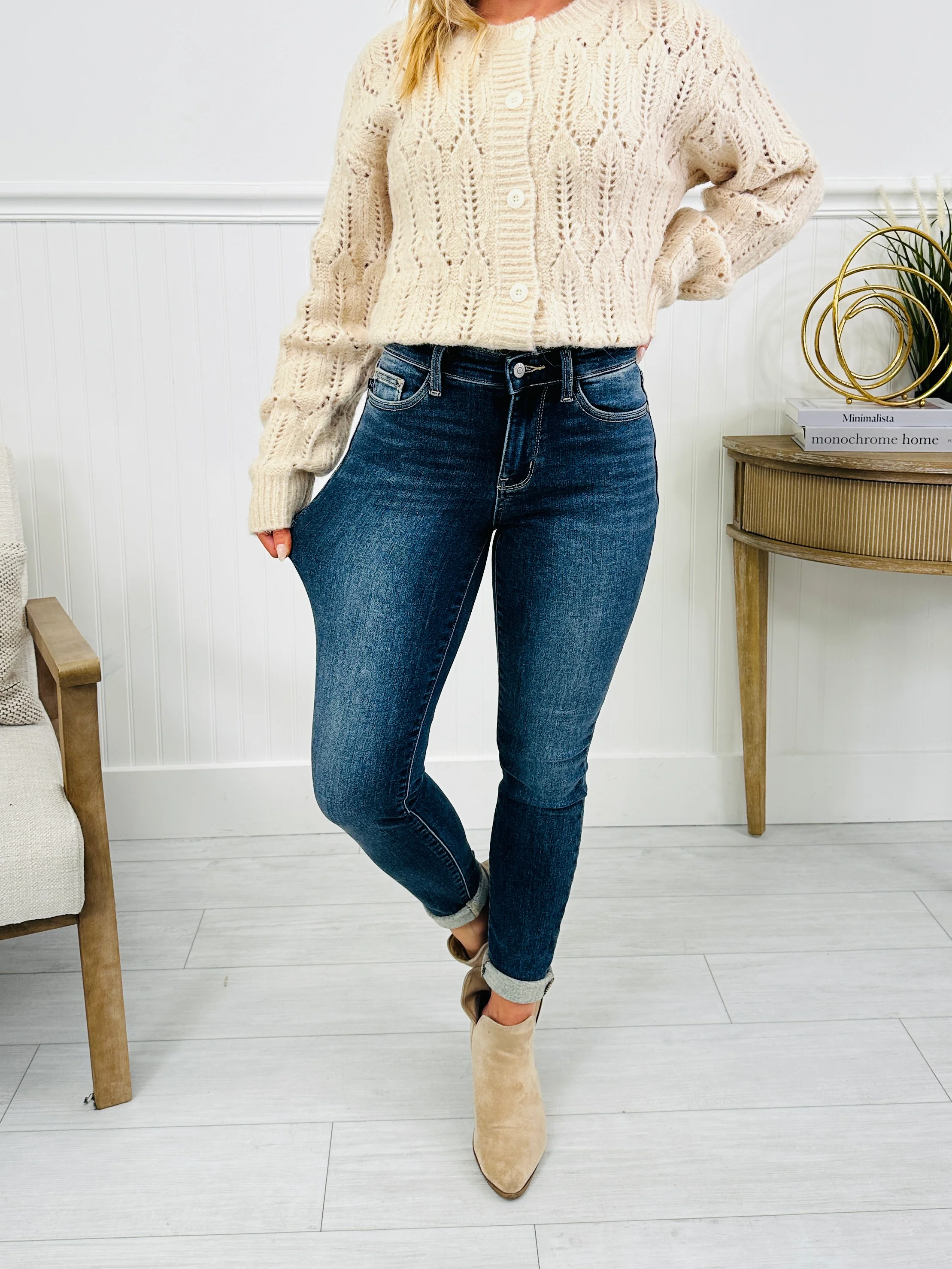 Judy Blue Confidently Cozy Thermal Skinny Jeans in Reg/Curvy - Image 5