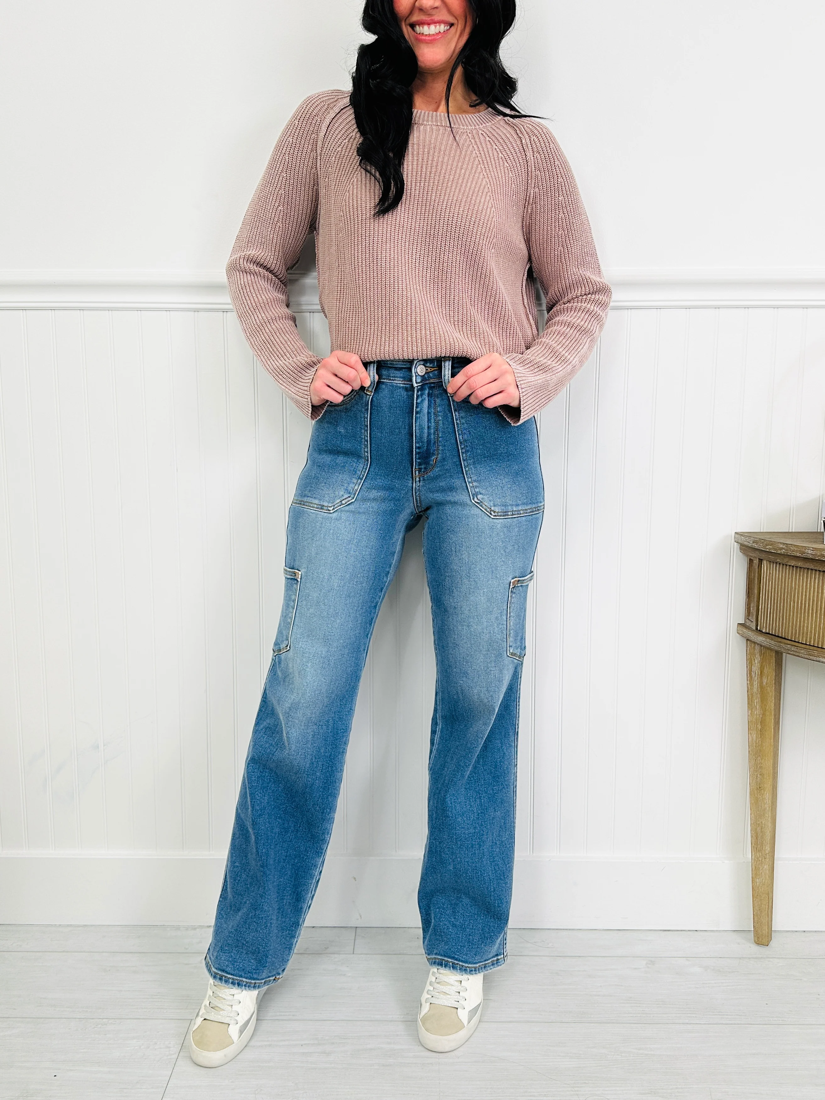 Judy Blue Cool and Collected Cargo Straight Jeans - Image 3