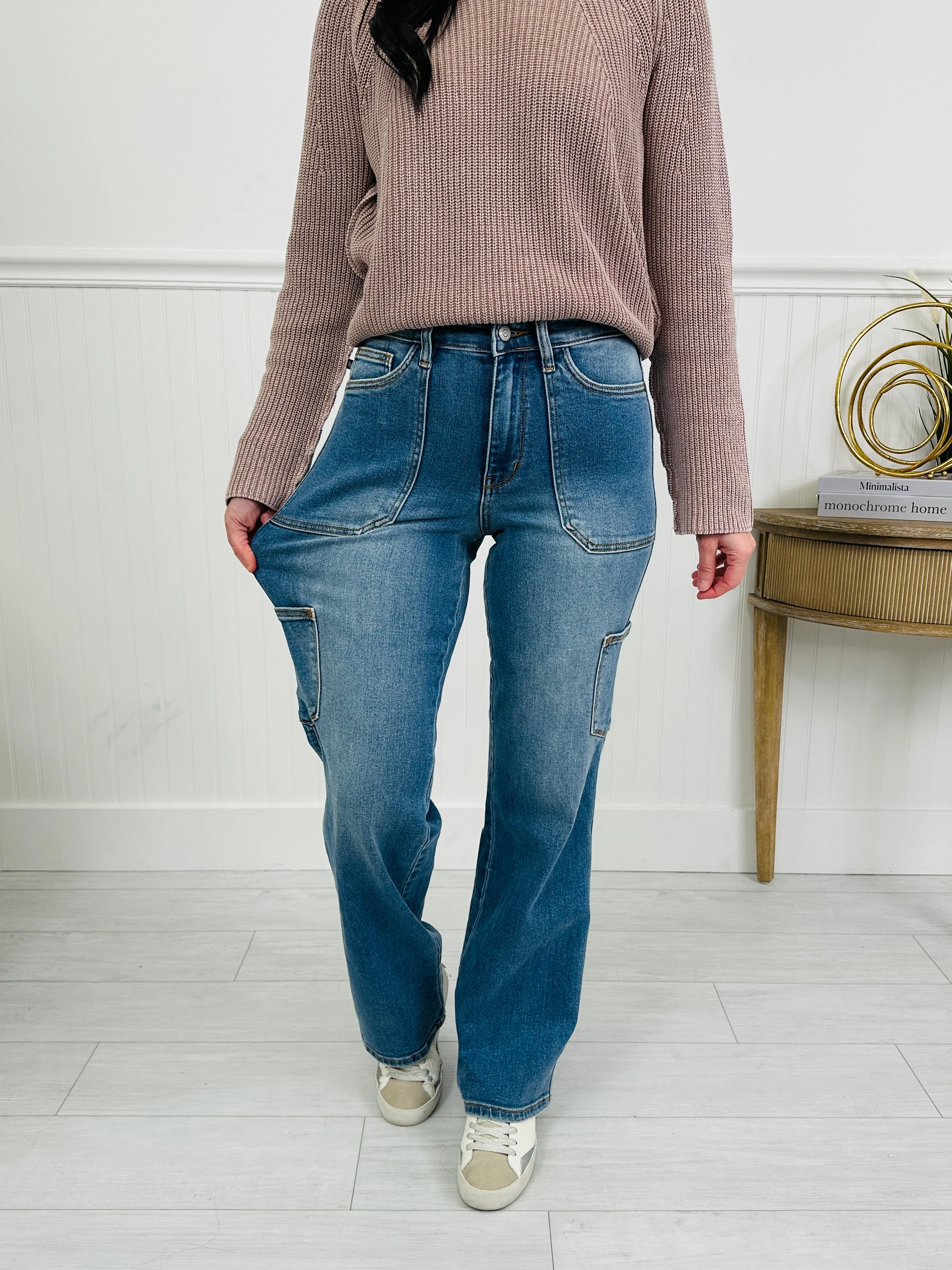 Judy Blue Cool and Collected Cargo Straight Jeans - Image 4