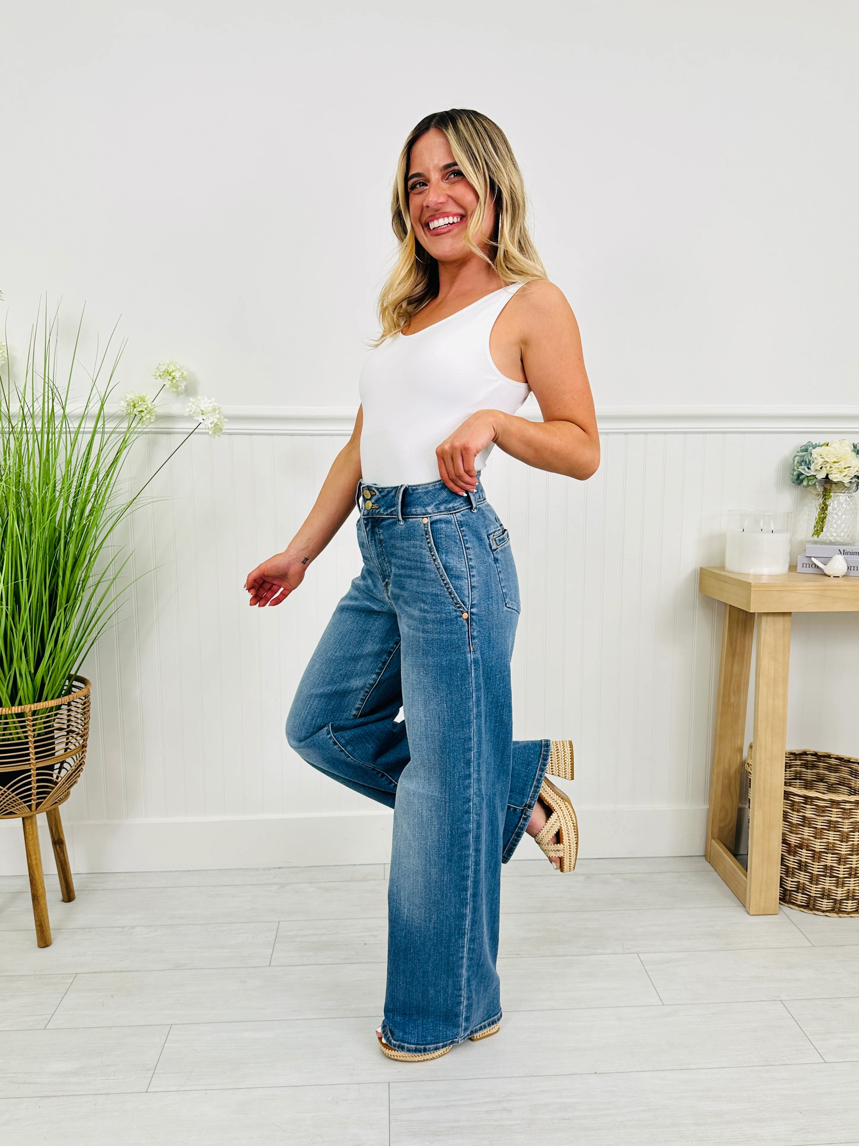 Judy Blue Everyday Icon Trouser Column Jeans - Image 12