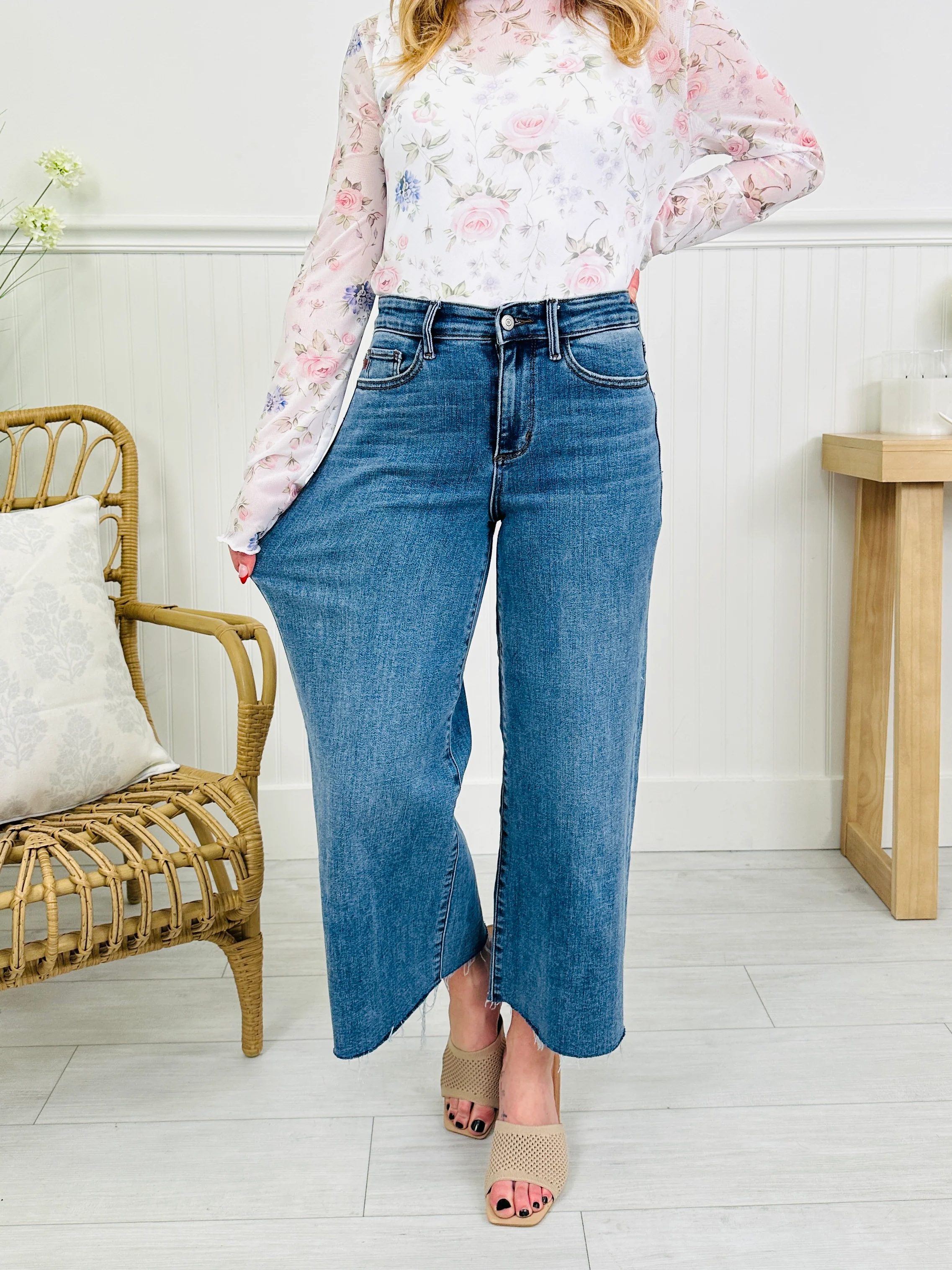 Judy Blue Fresh Start Wide Leg Cropped Jeans - Image 4