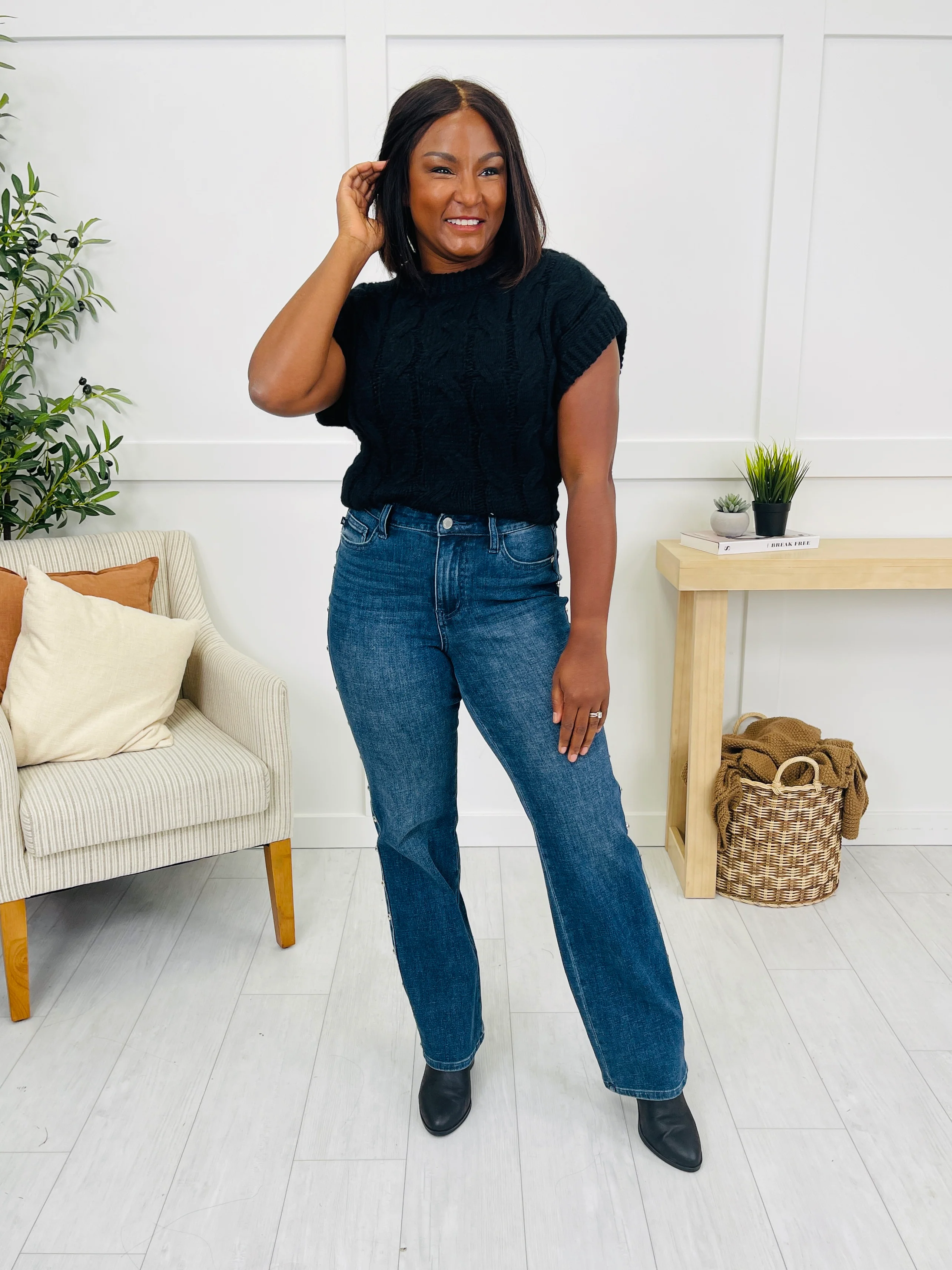 Judy Blue Straight Up Stud Straight Leg Jeans - Image 6