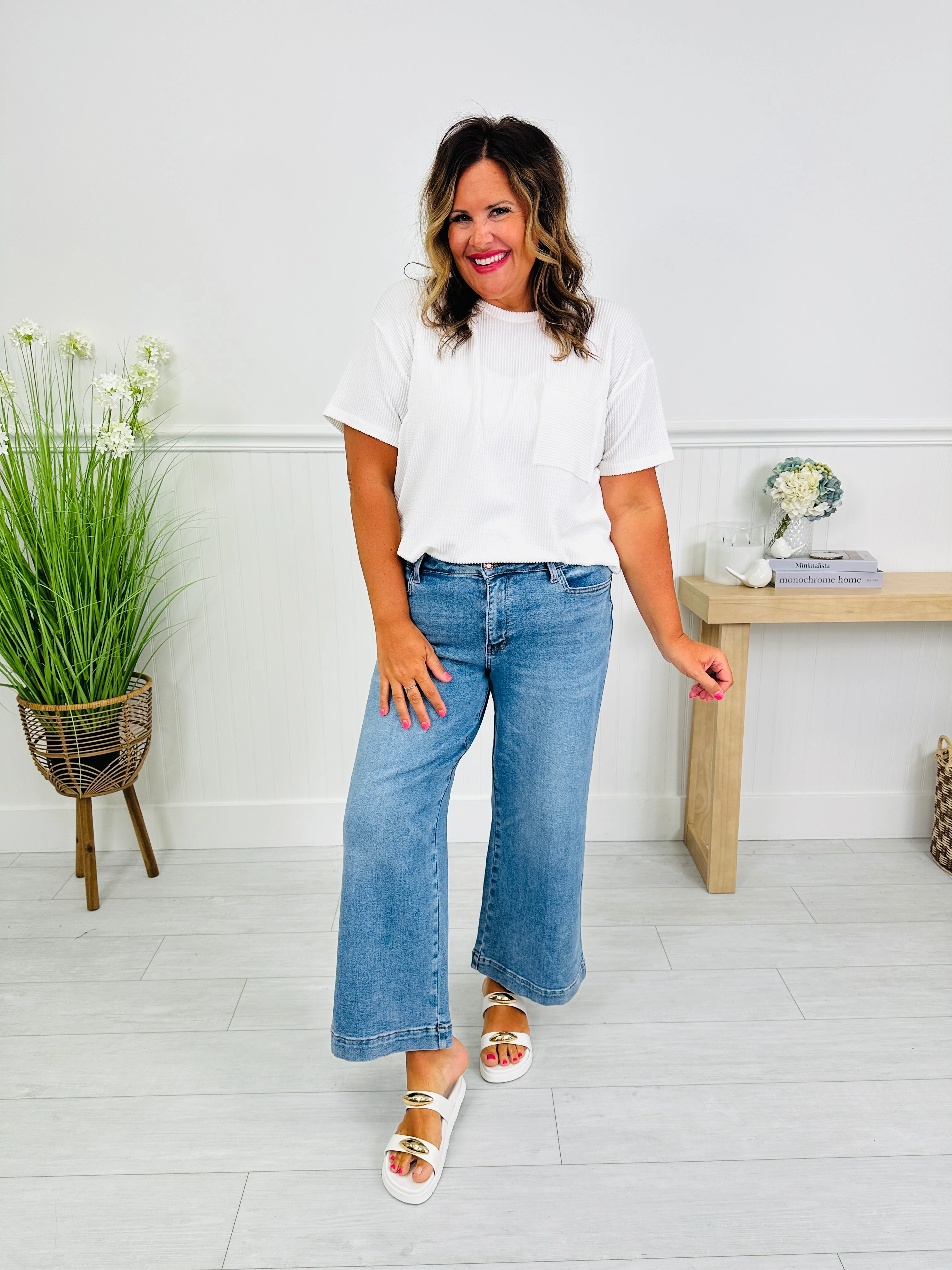 Judy Blue Make It Easy Ankle Wide Leg Jeans - Image 14