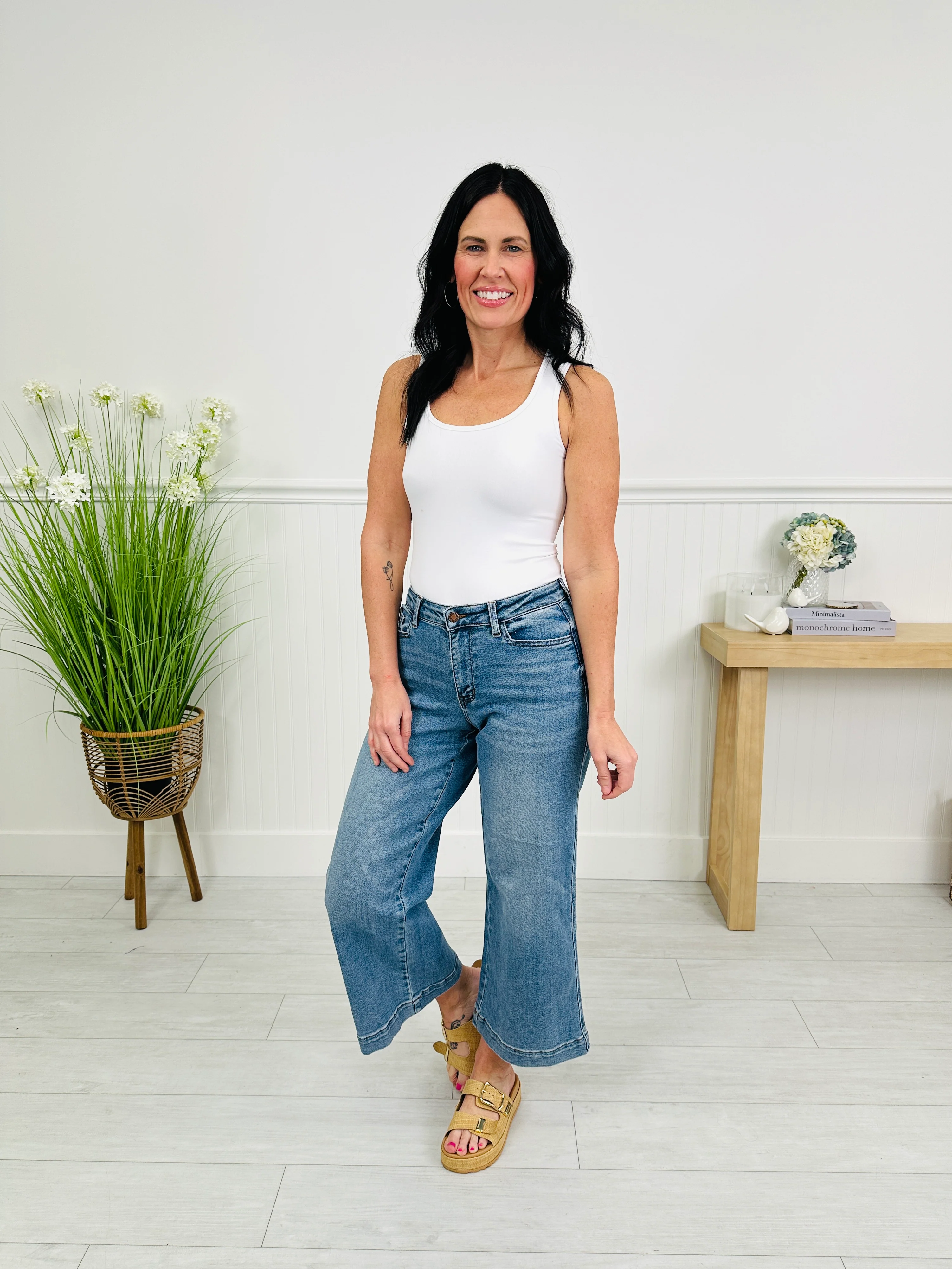 Judy Blue Make It Easy Ankle Wide Leg Jeans - Image 15