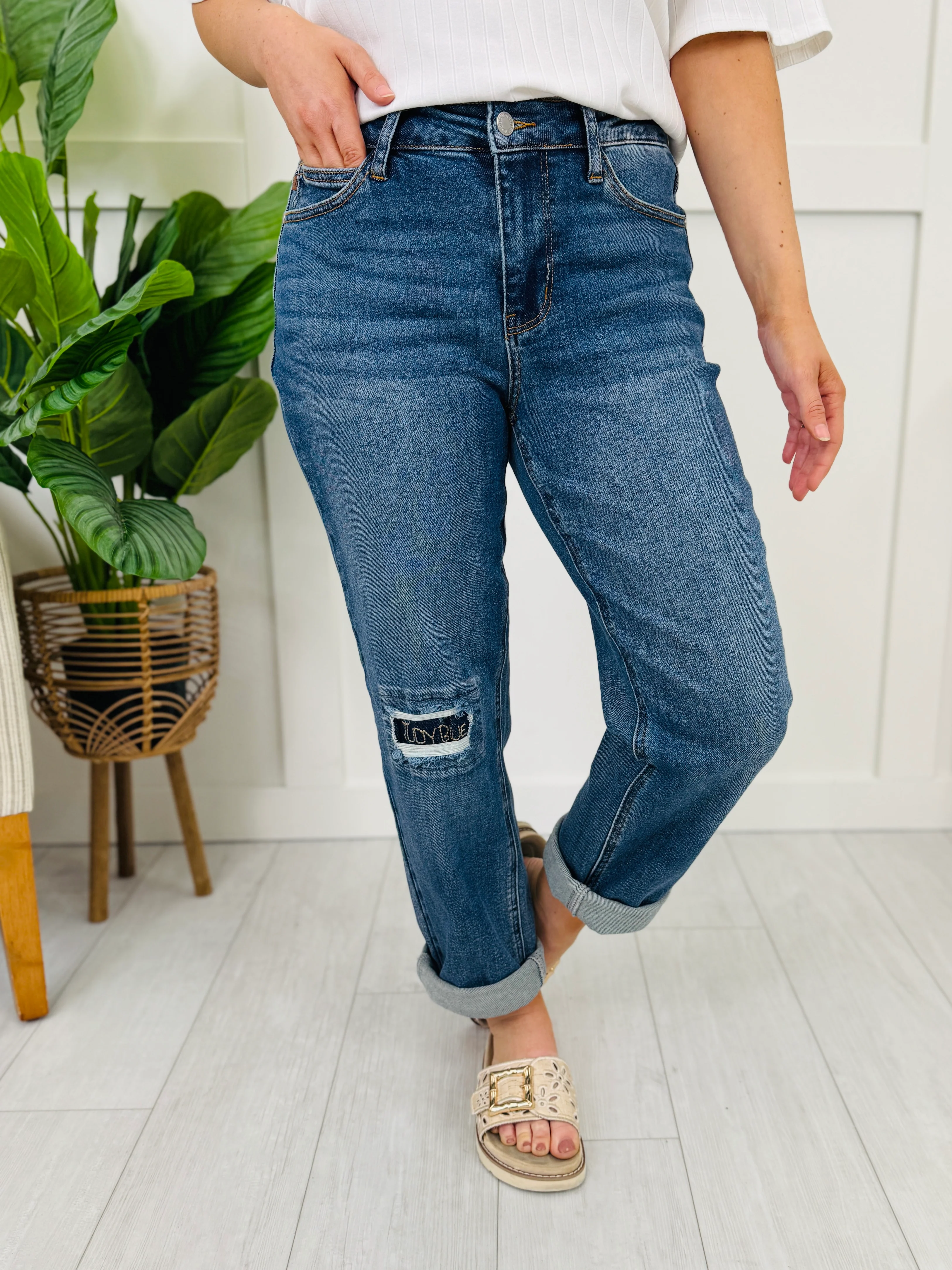 Judy Blue Patch Perfect Boyfriend Jeans - Image 2