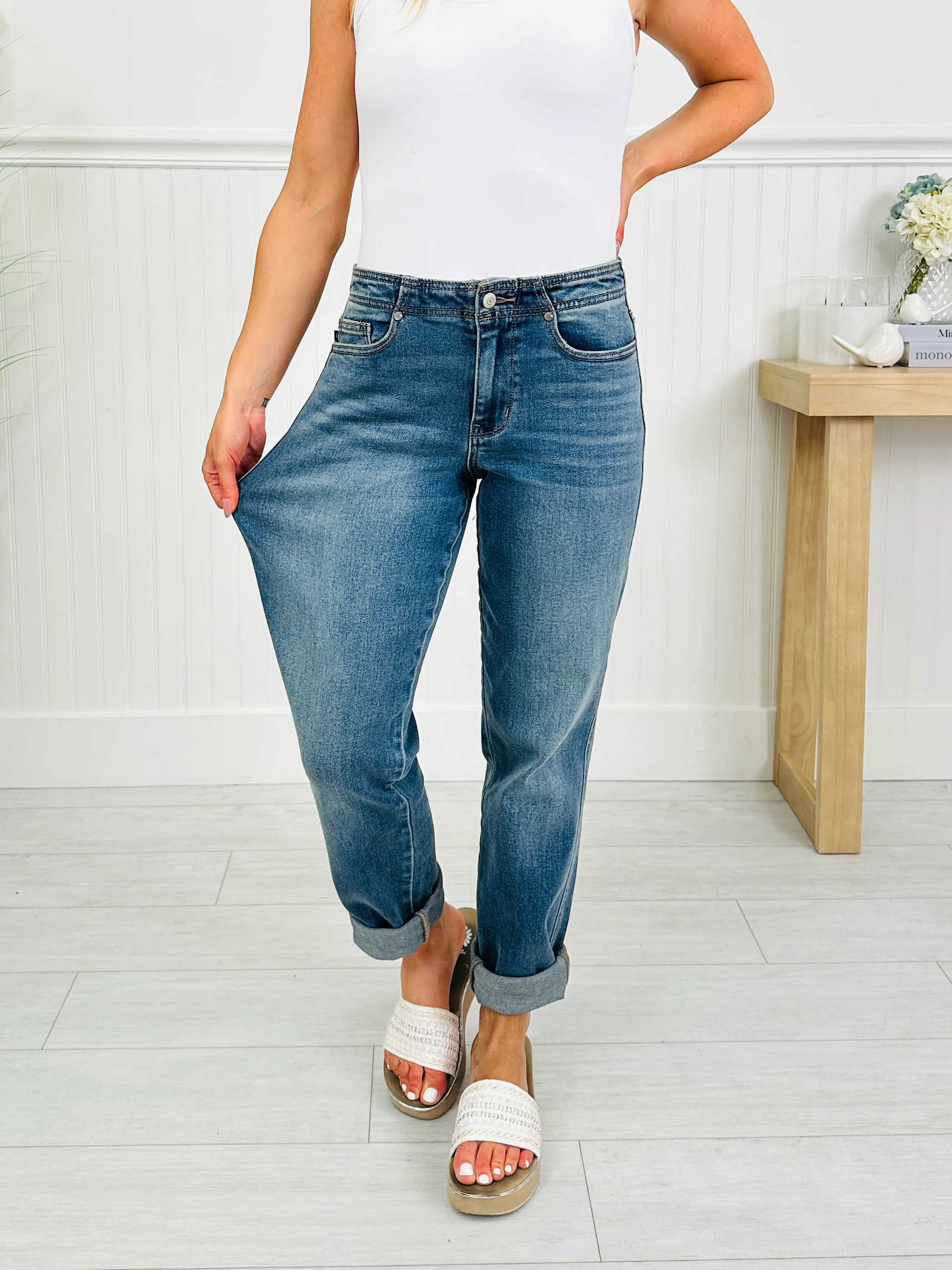 Judy Blue Never Going Back Adjustable Boyfriend Jeans - Image 7