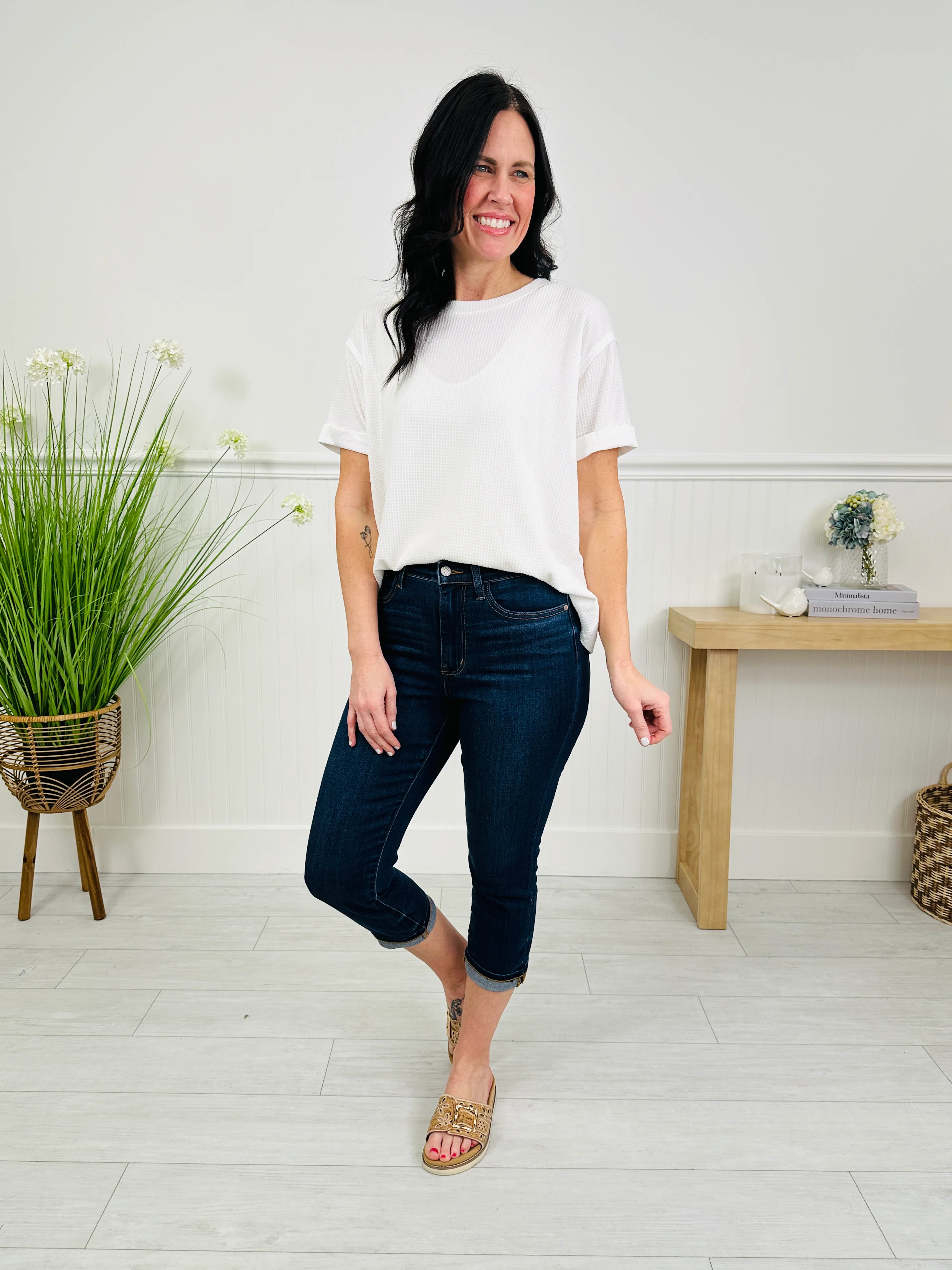 Judy Blue New Beginnings Cuffed Capri Jeans - Image 16