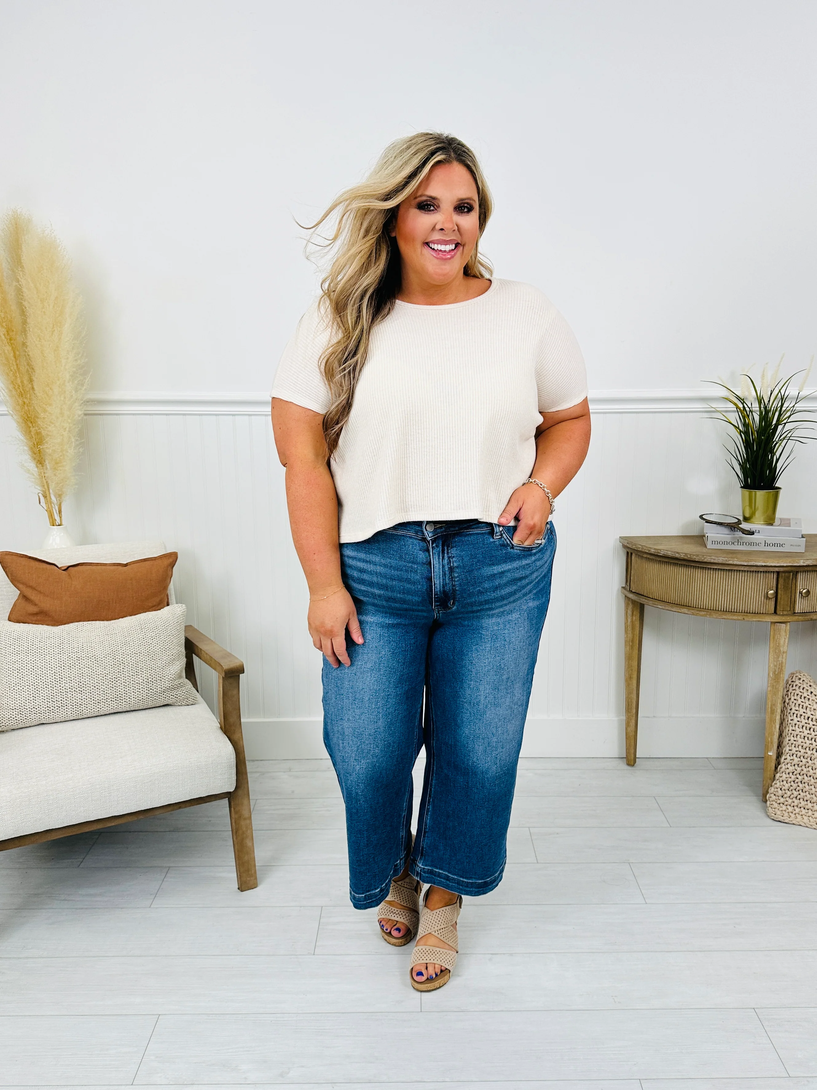 Judy Blue Places To Be Wide Leg Cropped Jeans - Image 16