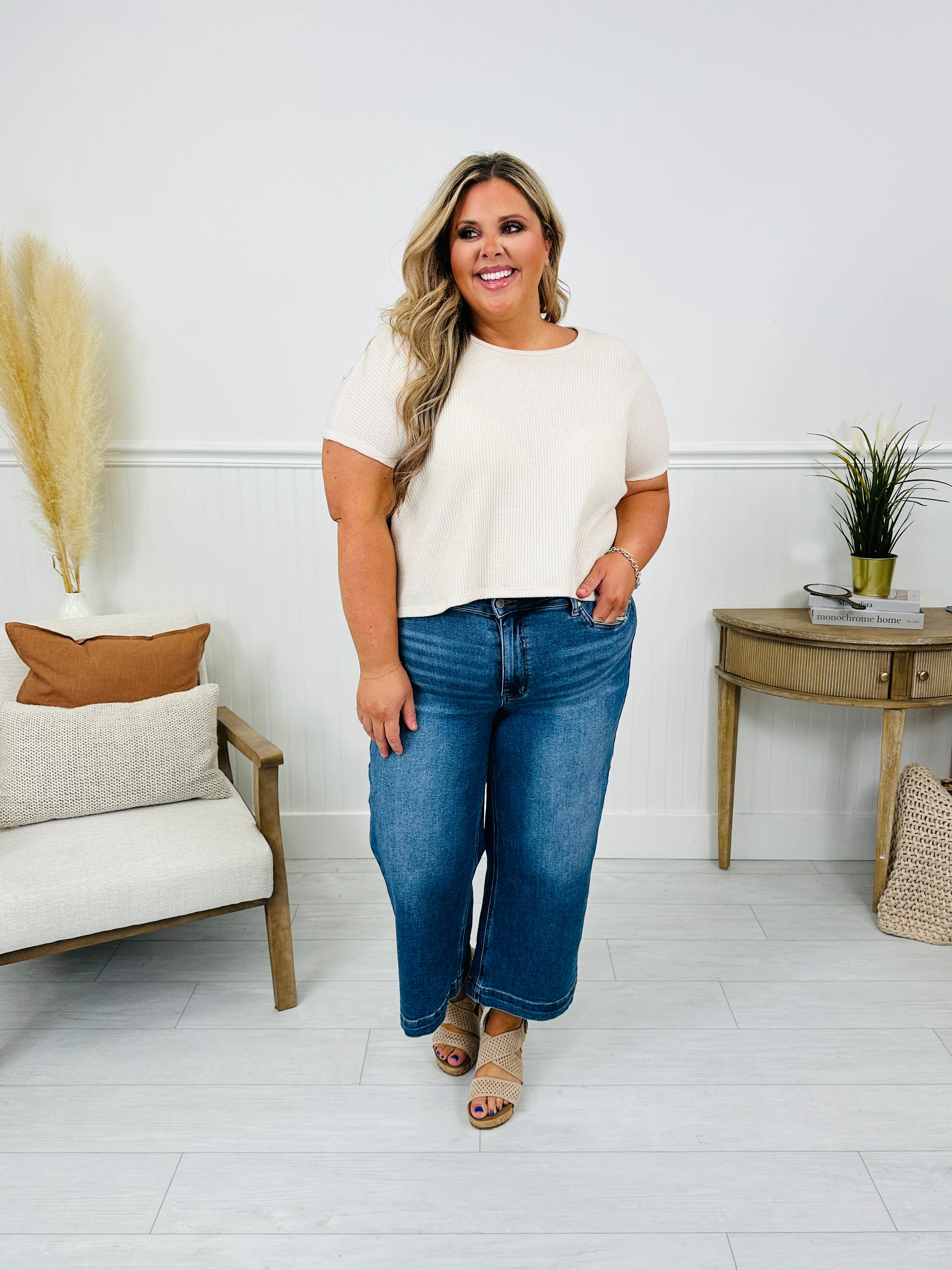 Judy Blue Places To Be Wide Leg Cropped Jeans - Image 17