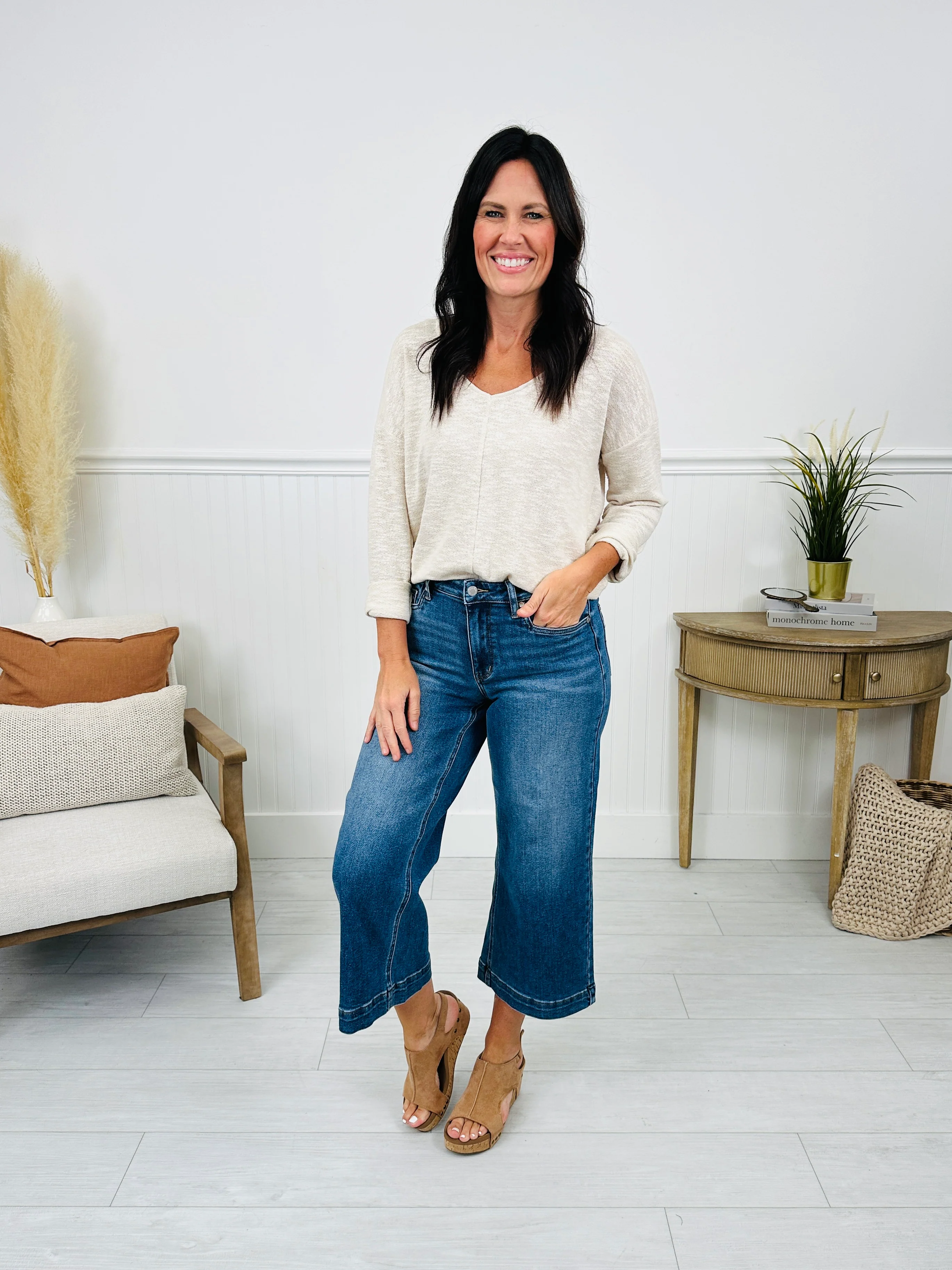 Judy Blue Places To Be Wide Leg Cropped Jeans - Image 19