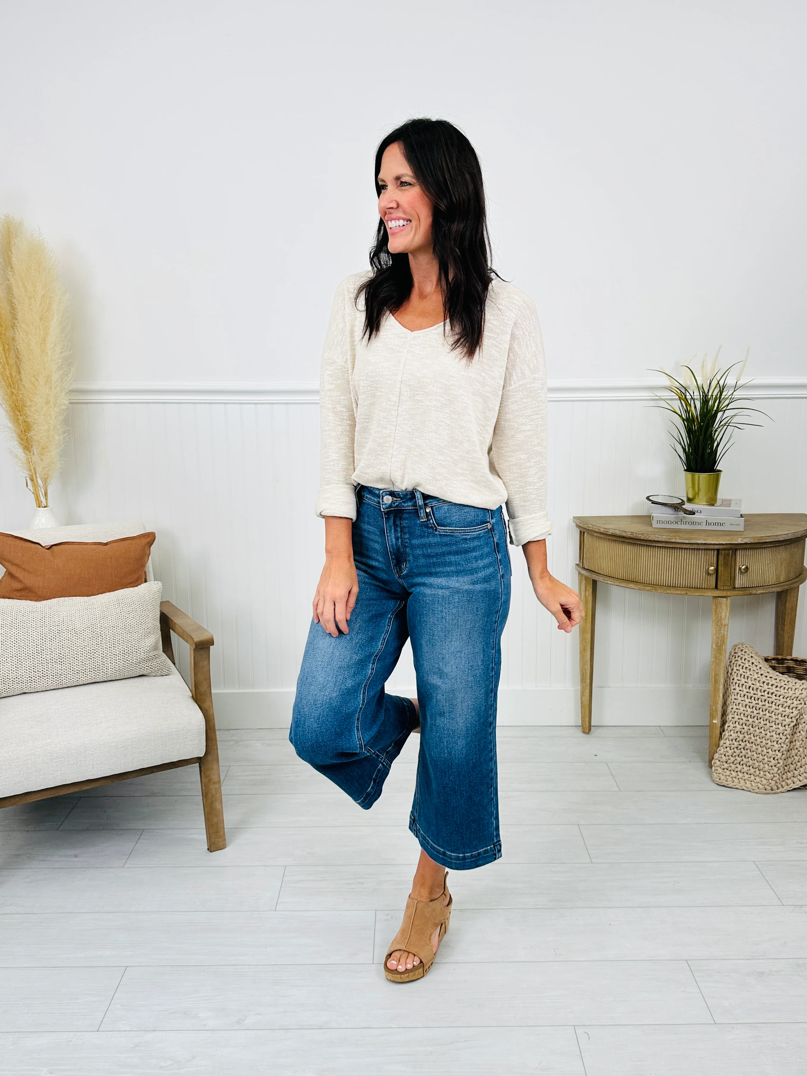 Judy Blue Places To Be Wide Leg Cropped Jeans - Image 20