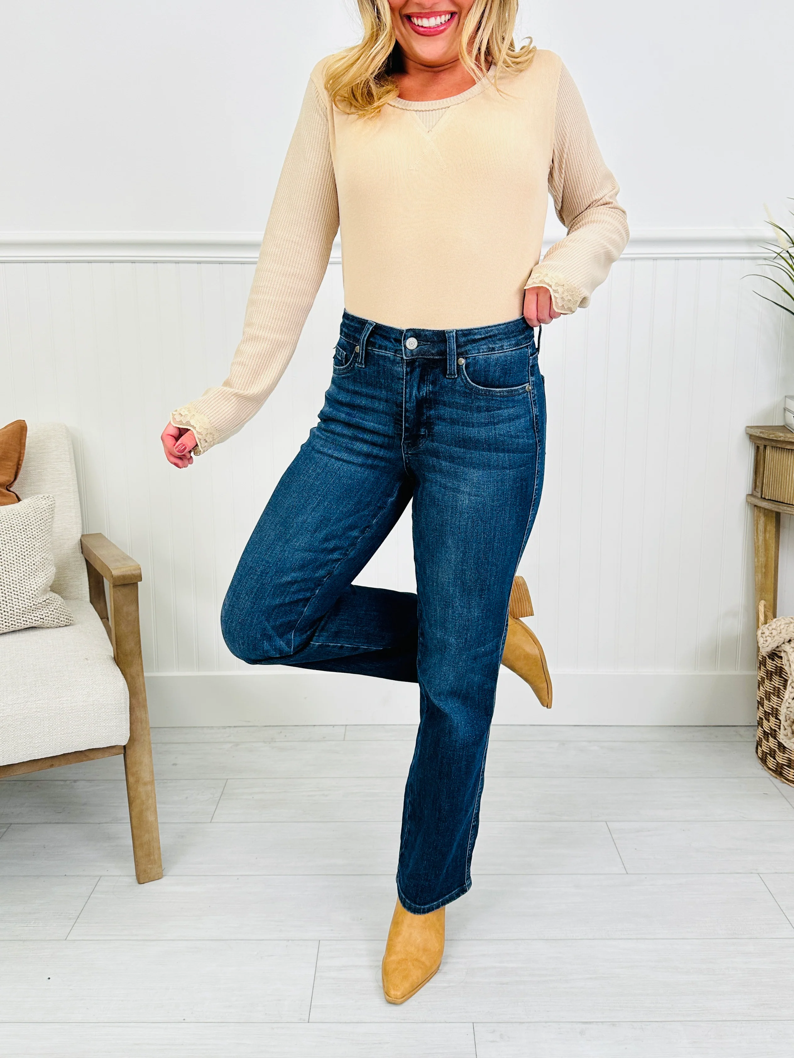 Judy Blue Be In Control Tummy Control Straight Jeans in Regular and Petite - Image 8