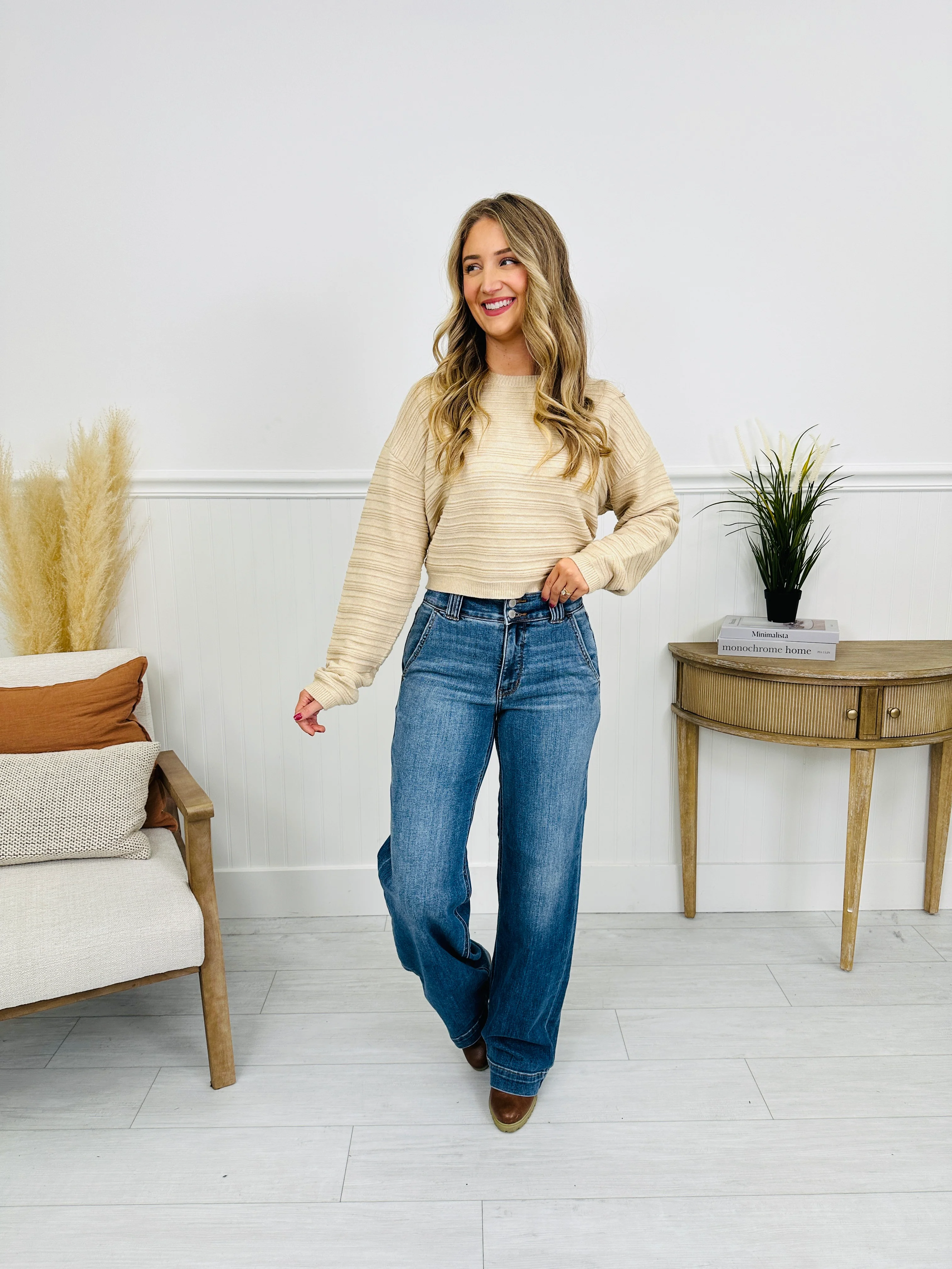 Judy Blue REG/CURVY Double Trouble Wide Leg Jeans - Image 7