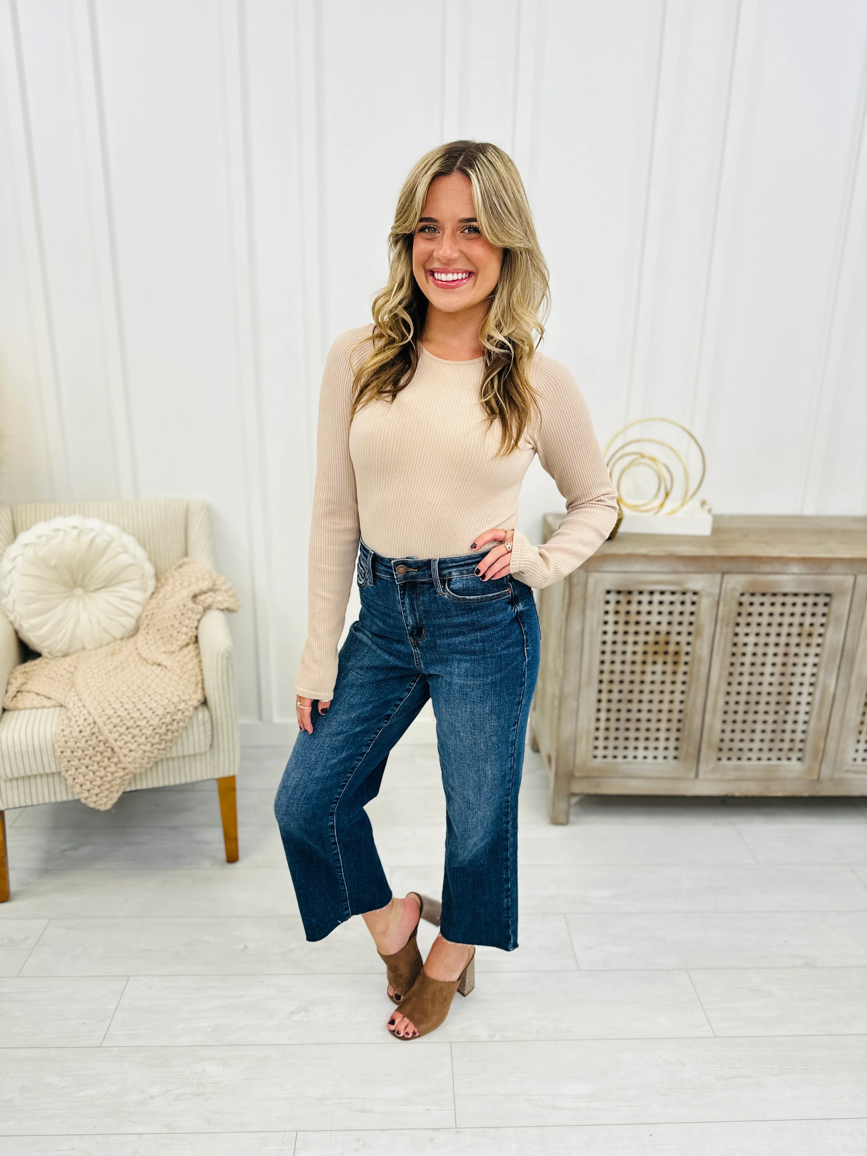 Judy Blue Whenever Wherever Wide Leg Cropped Jeans in Reg/Curvy - Image 6