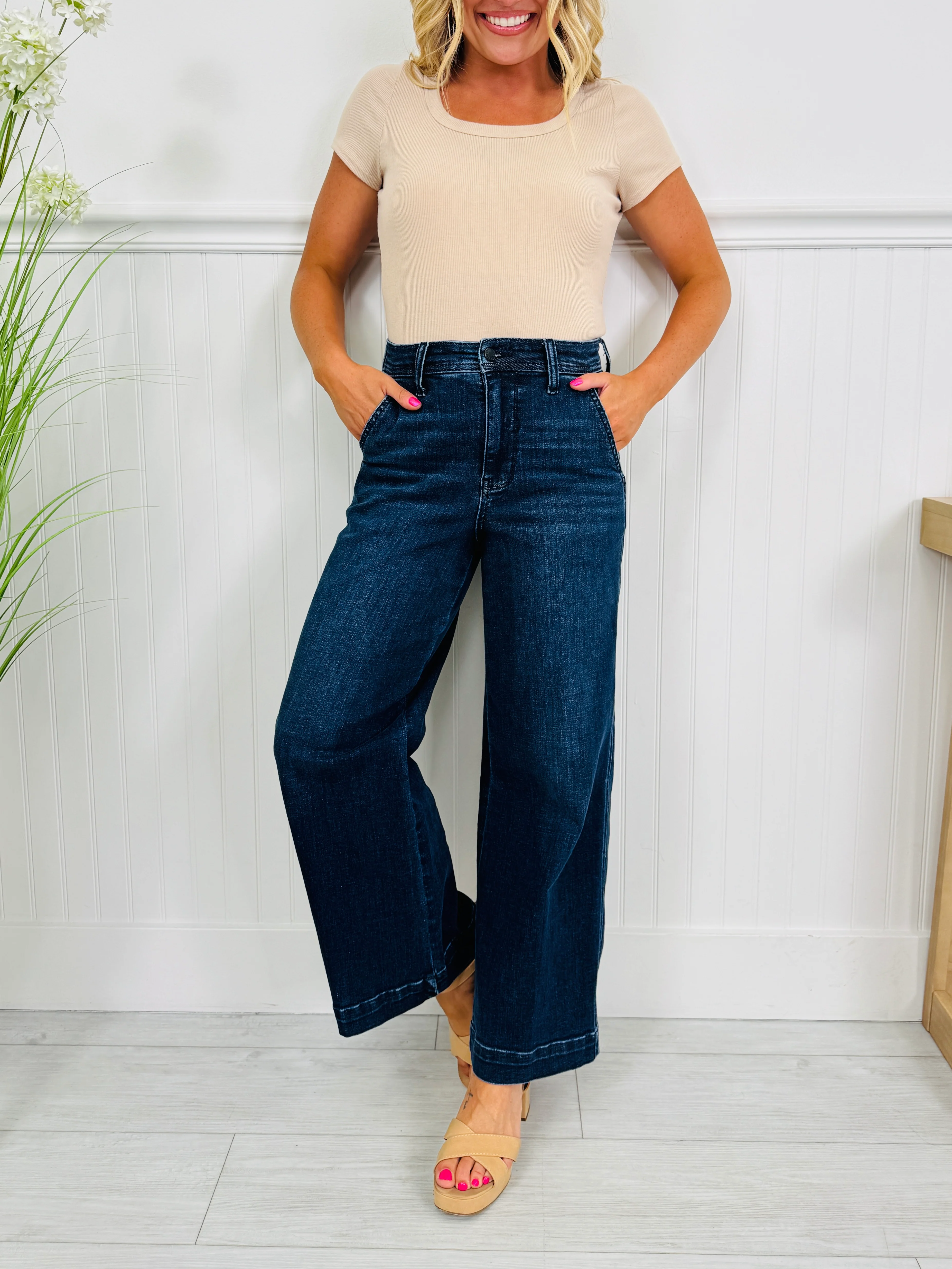 Judy Blue Timeless Touch Trouser Wide Leg Ankle Jeans - Image 3