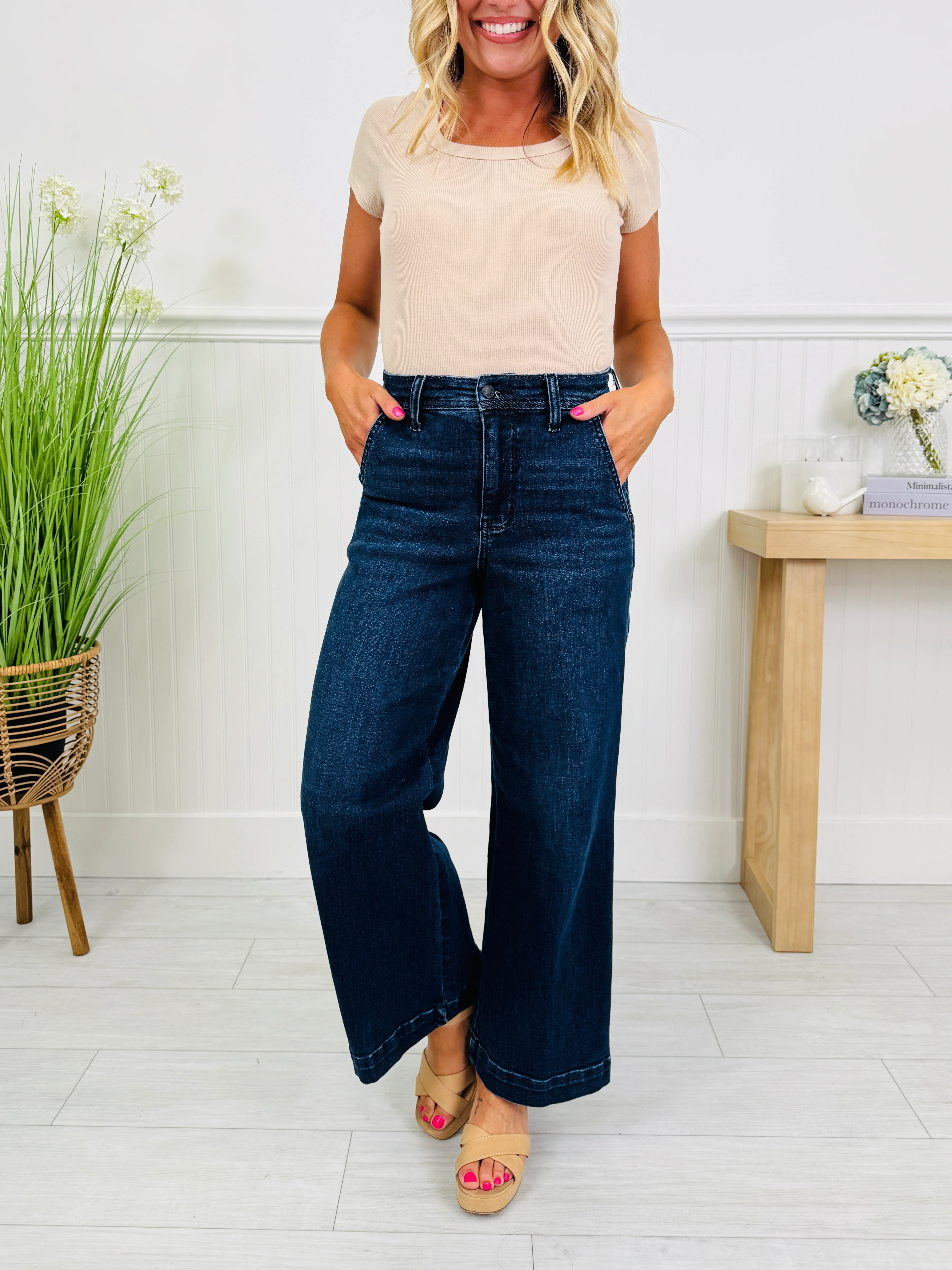 Judy Blue Timeless Touch Trouser Wide Leg Ankle Jeans - Image 5