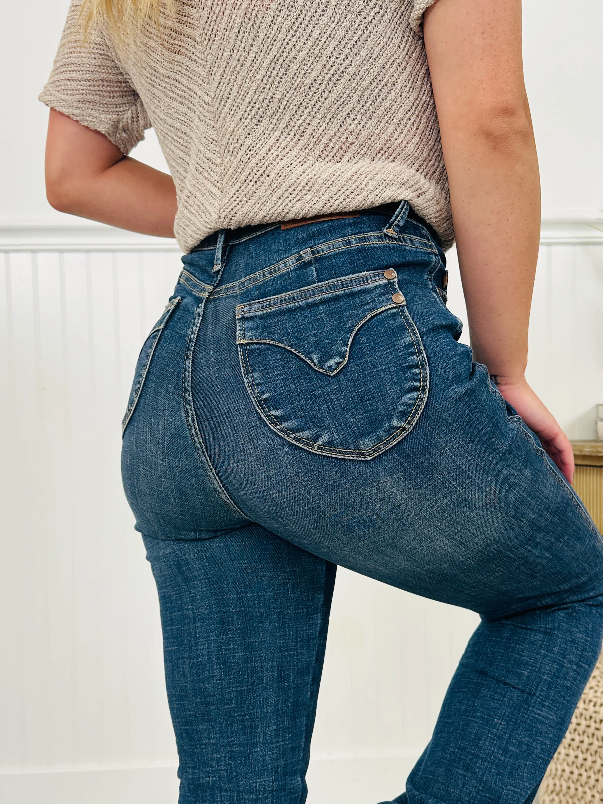Judy Blue Trifecta Flare Tummy Control Butt Lifting Flare Jeans - Image 4