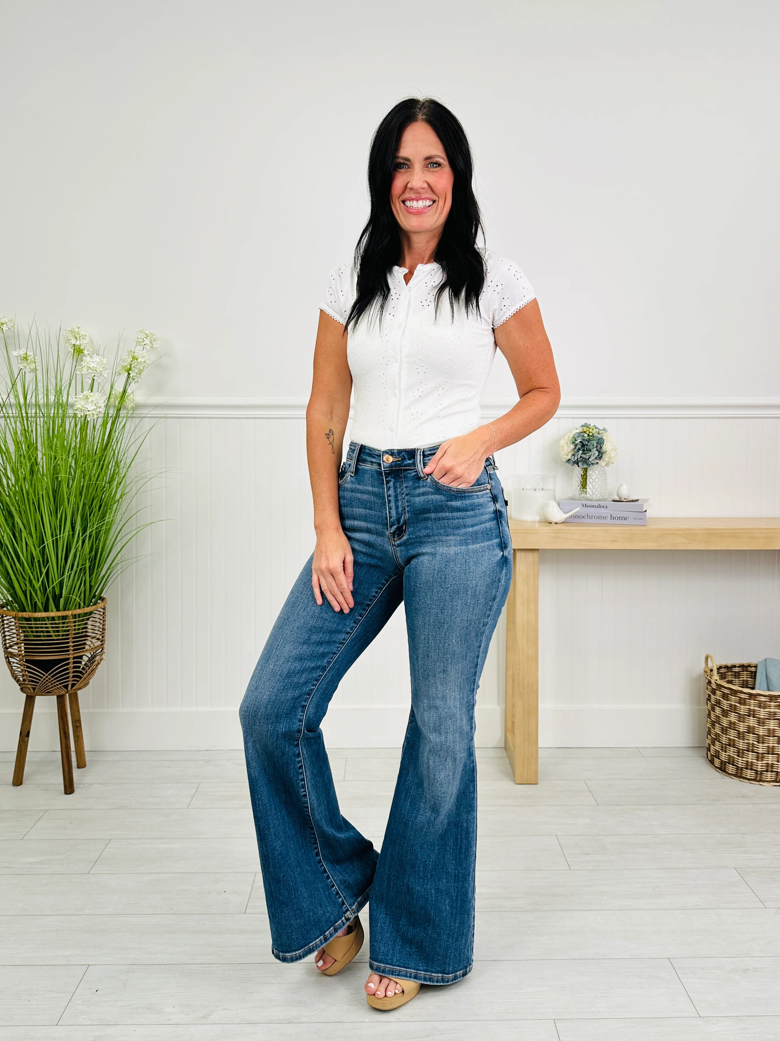 Judy Blue Turning Heads Flare Jeans - Image 15