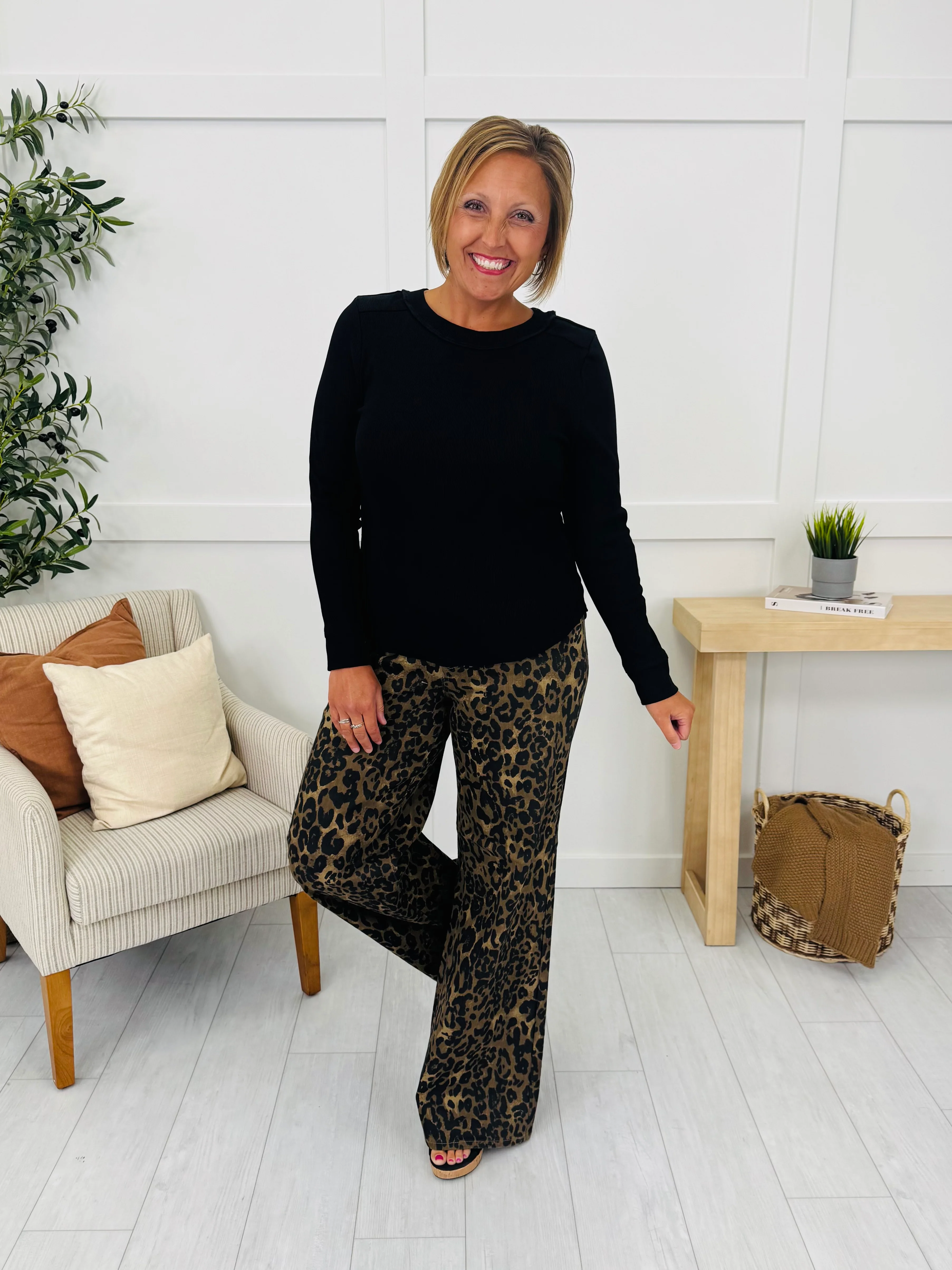 Judy Blue Walk On The Wild Side Retro Wide Leg Leopard Jeans - Image 24
