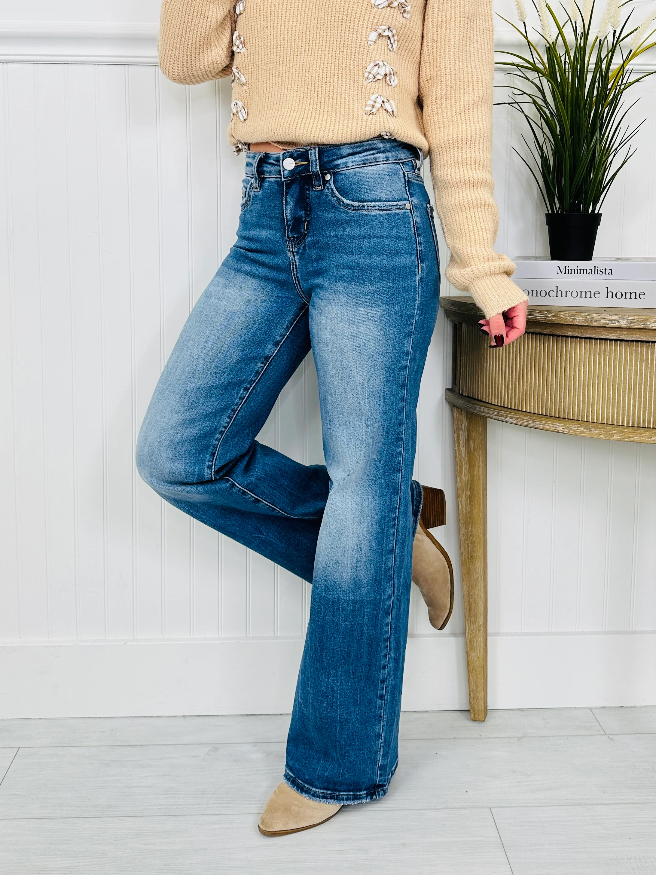 Just Four You Tummy Control Wide Leg Jeans in Four Inseams - Image 5