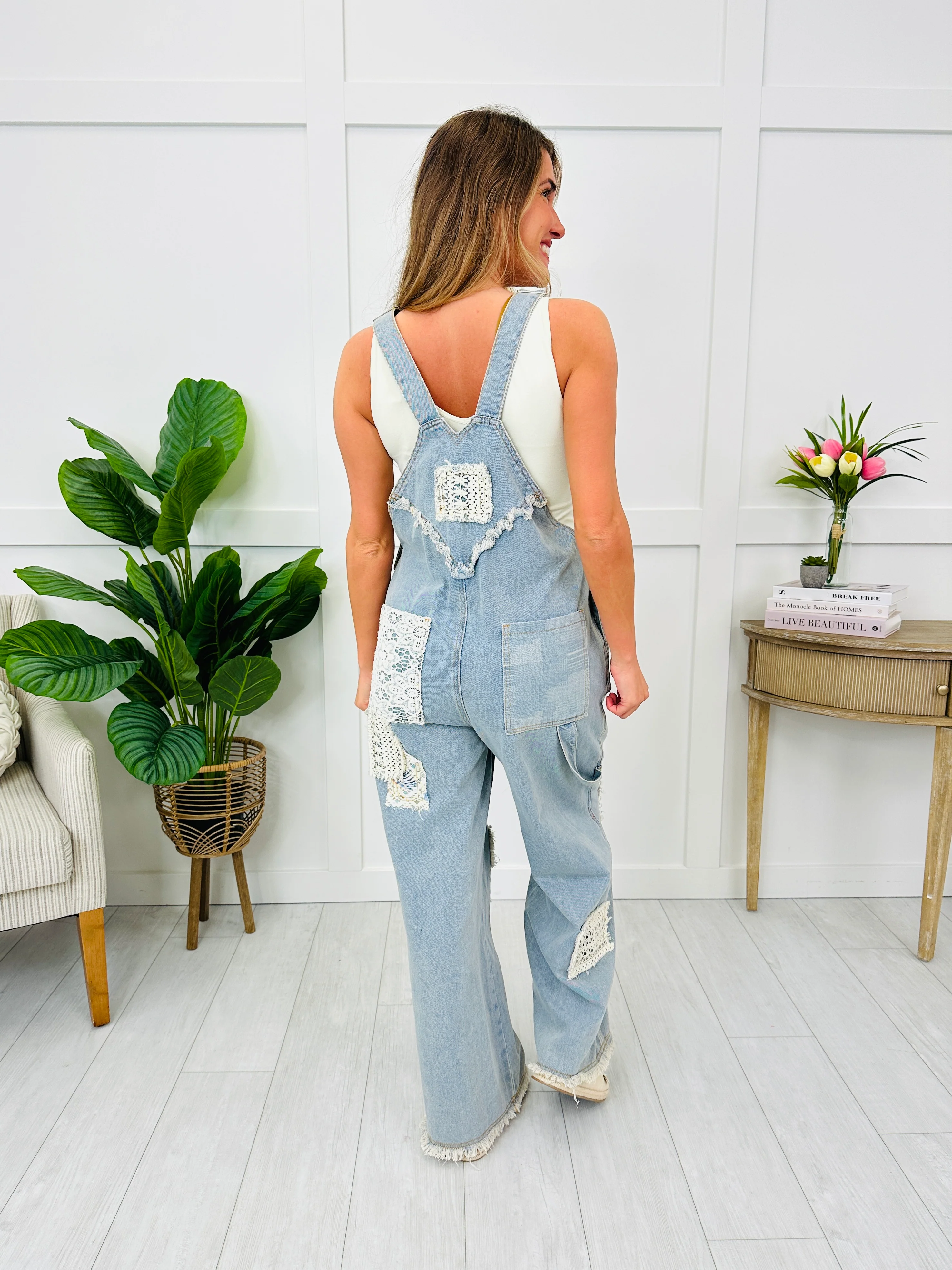 Laced Patchwork Overalls - Image 5