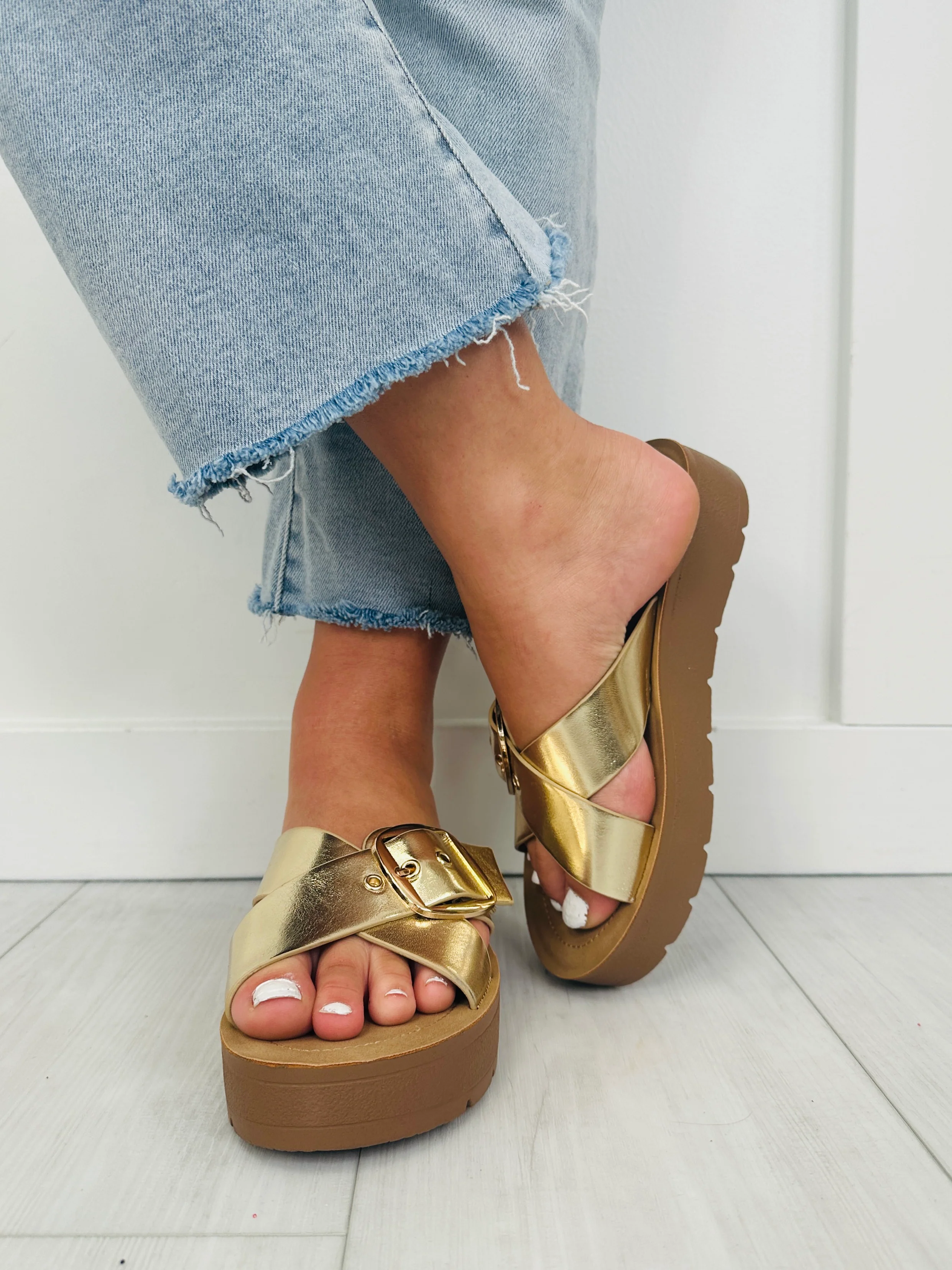 Metallic Muse Sandals - Image 3