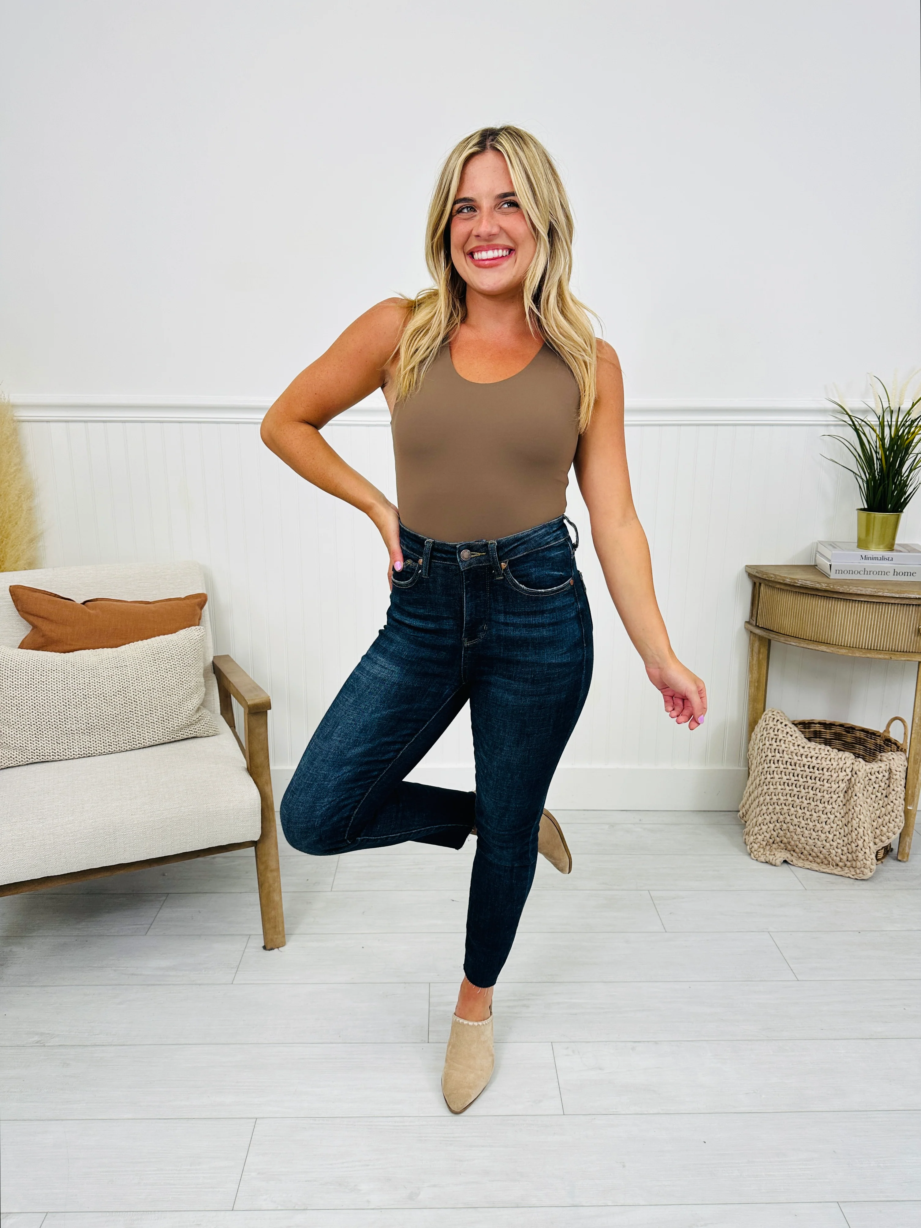 MOCO Signature Sleeveless Bodysuit in Mocha- Multiple Lengths! - Image 3