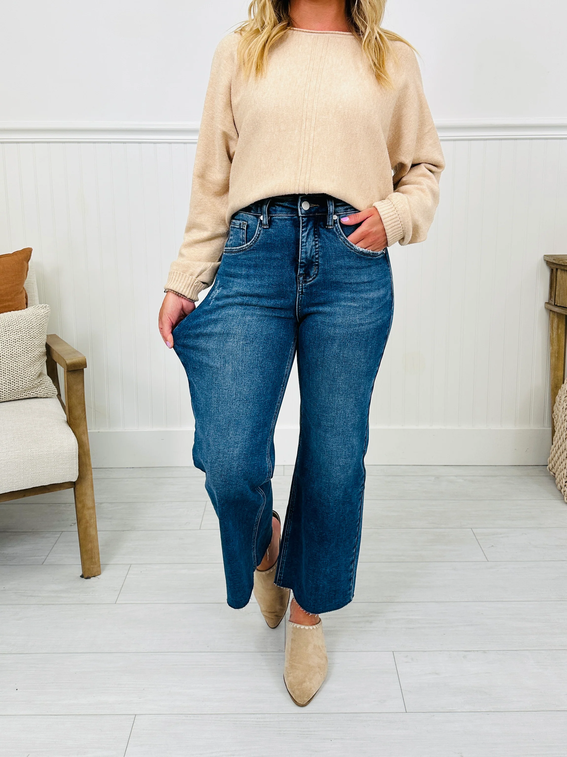 My Everything Cropped Wide Leg Tummy Control Jeans - Image 3