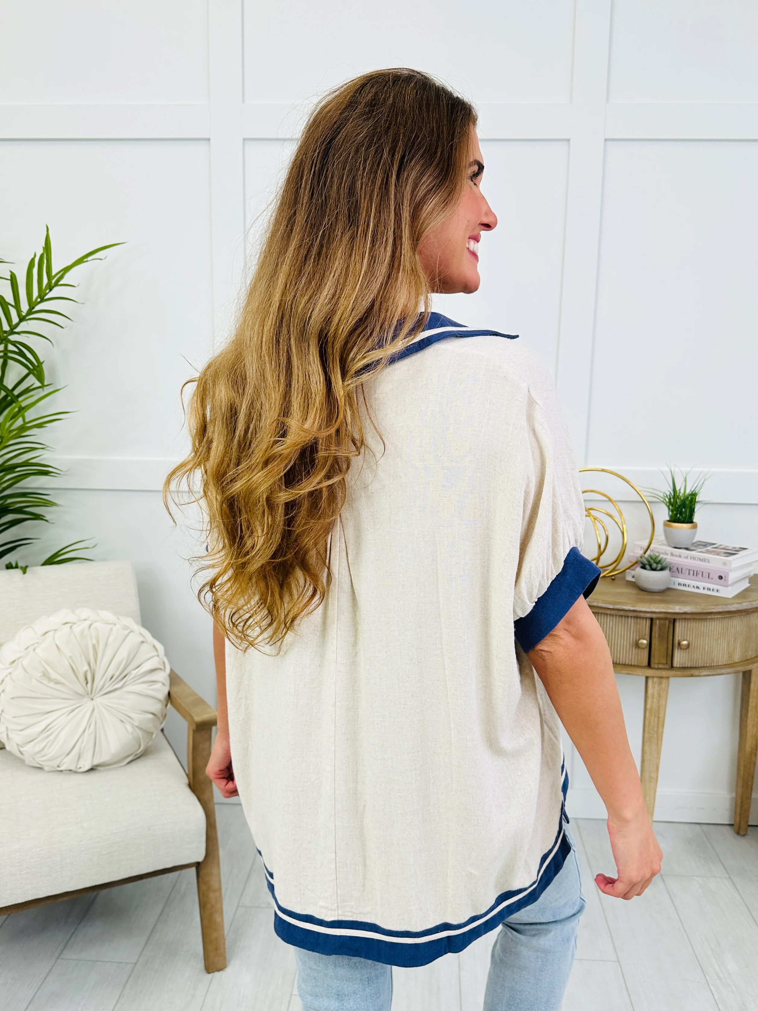 Oceanfront Evenings Top In Oatmeal - Image 4