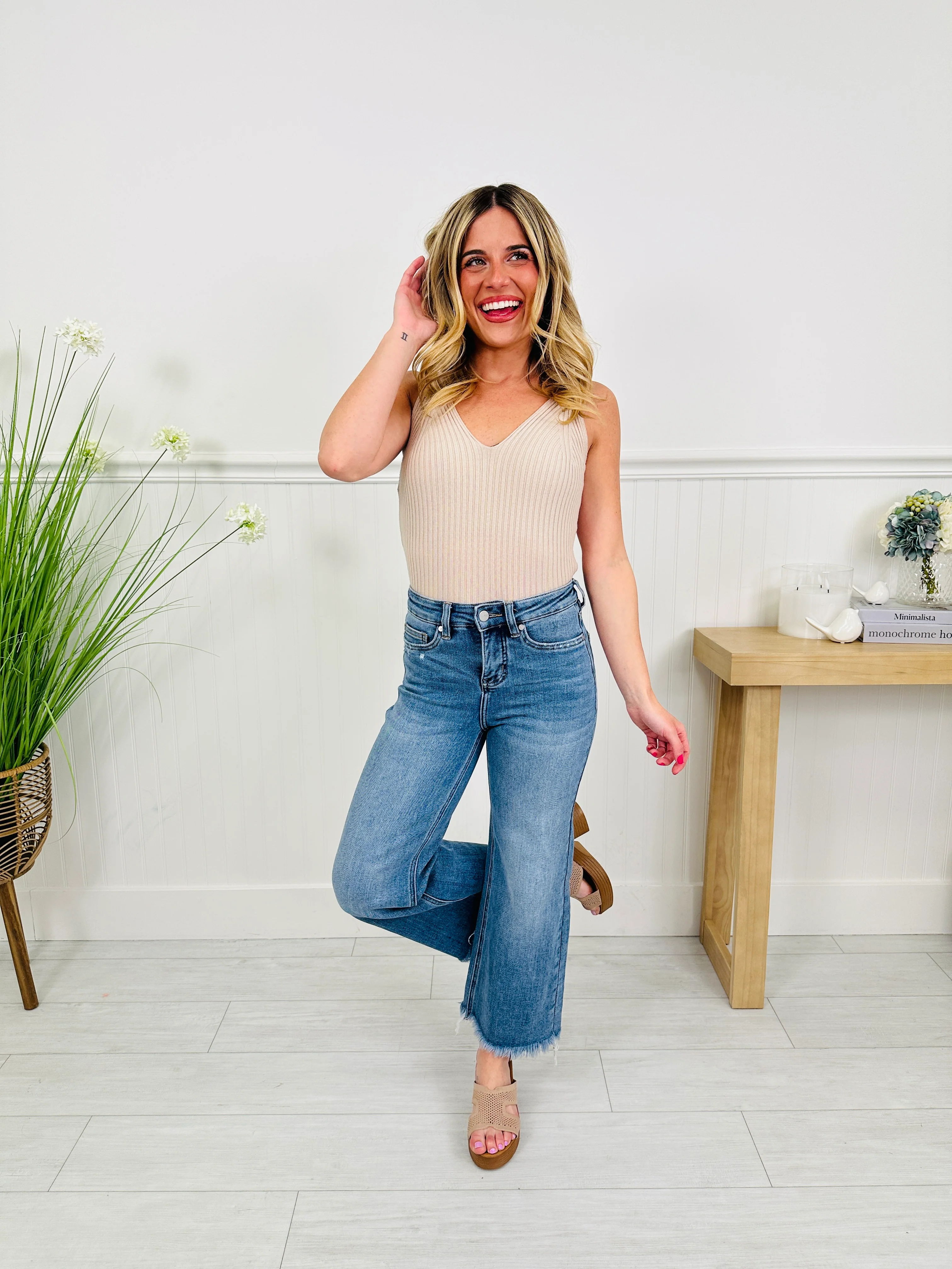 On The Go Tummy Control Wide Leg Jeans - Image 8