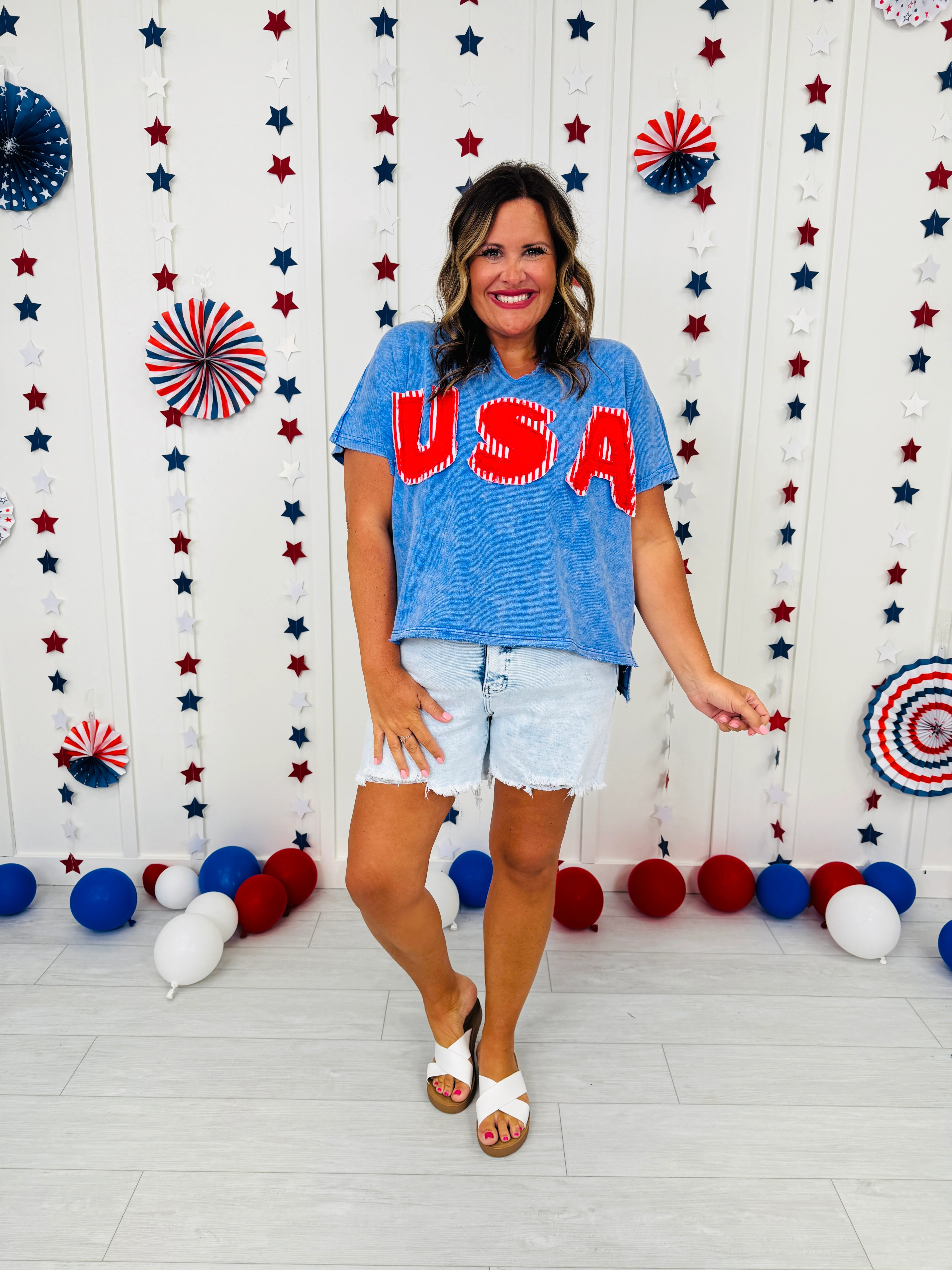 Patriotic Patchwork Top in Multiple Colors - Image 7