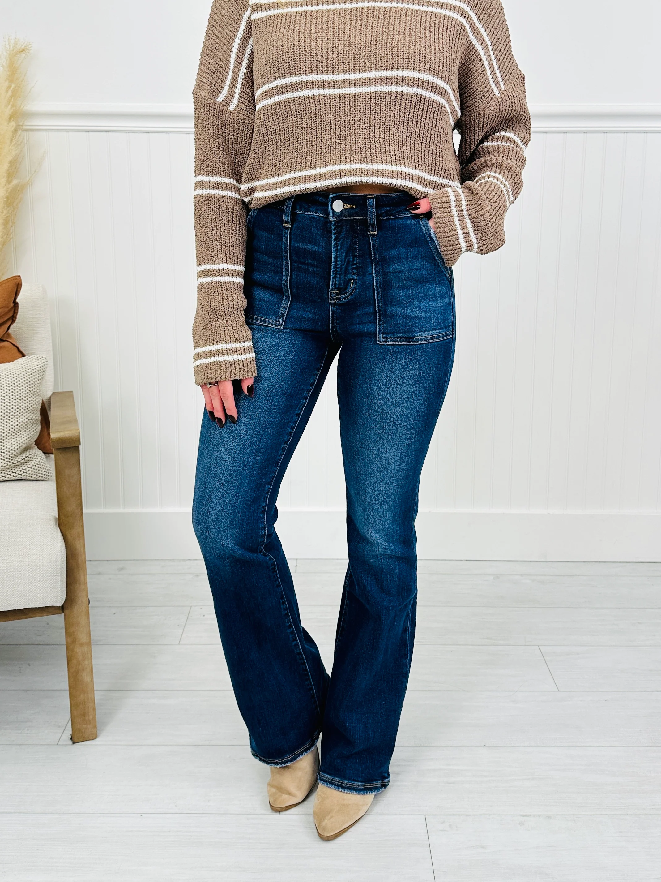 Pocket Goals Tummy Control Bootcut Jeans - Image 7