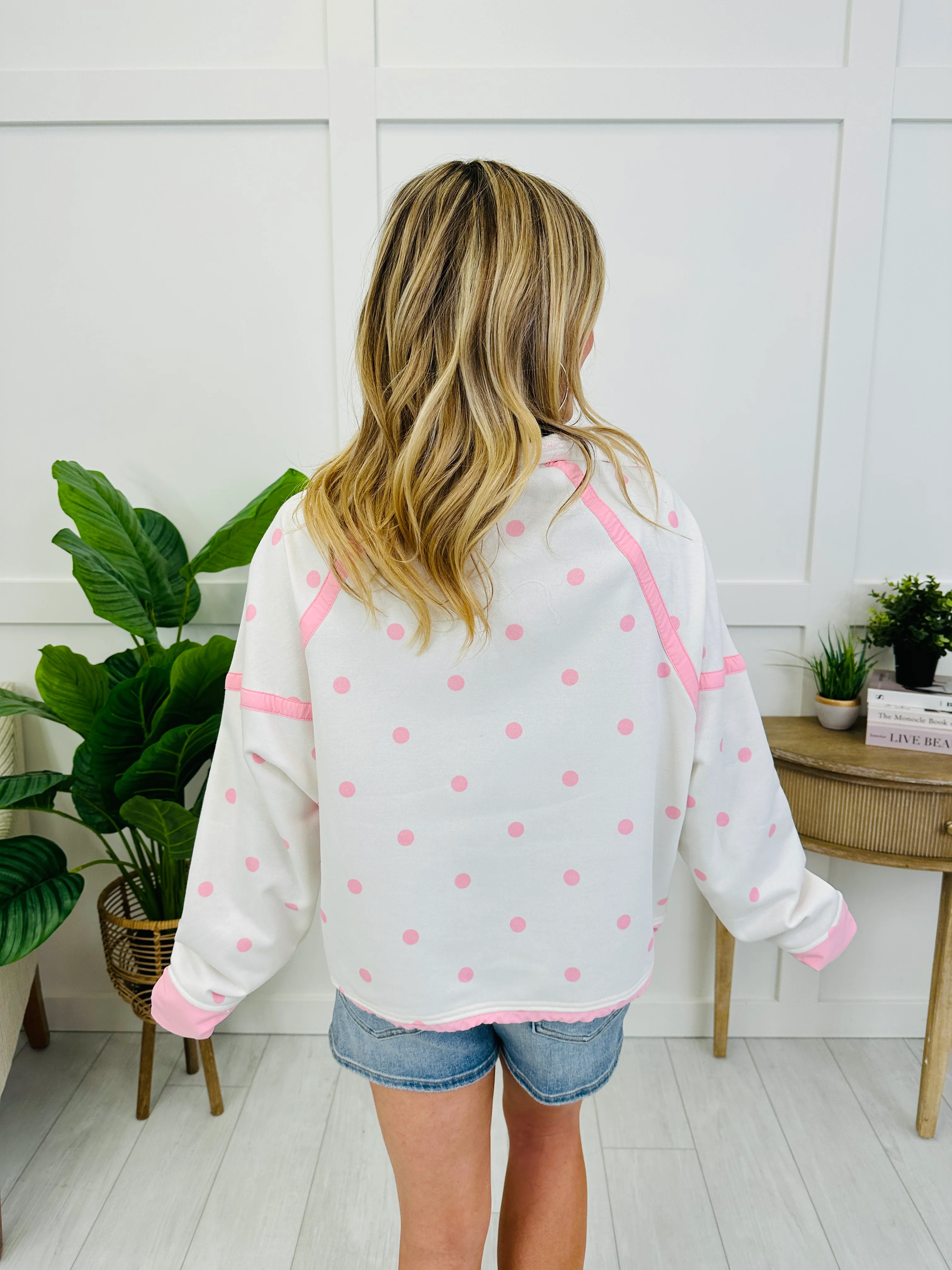 Polka Party Pullover In Pink - Image 4